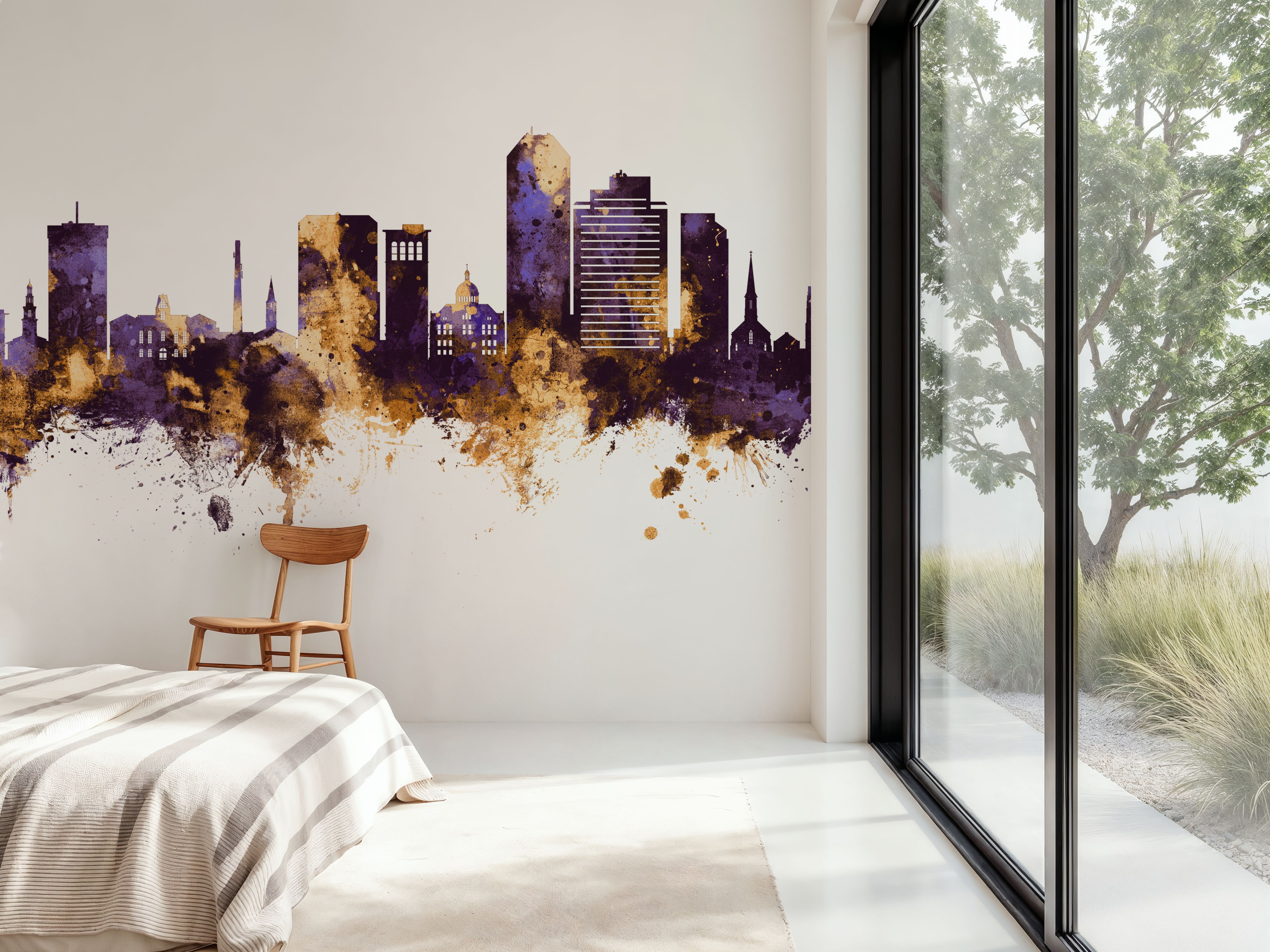 Lexington Kentucky Skyline Purple & Gold