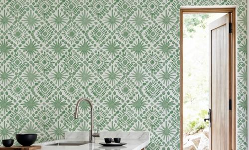Paradise Splash Dark Green