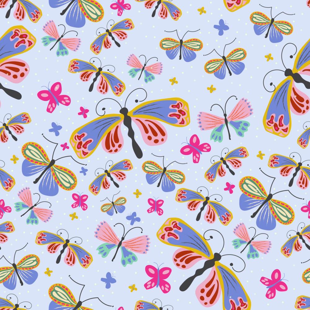 Butterfly Crowd, Light Blue