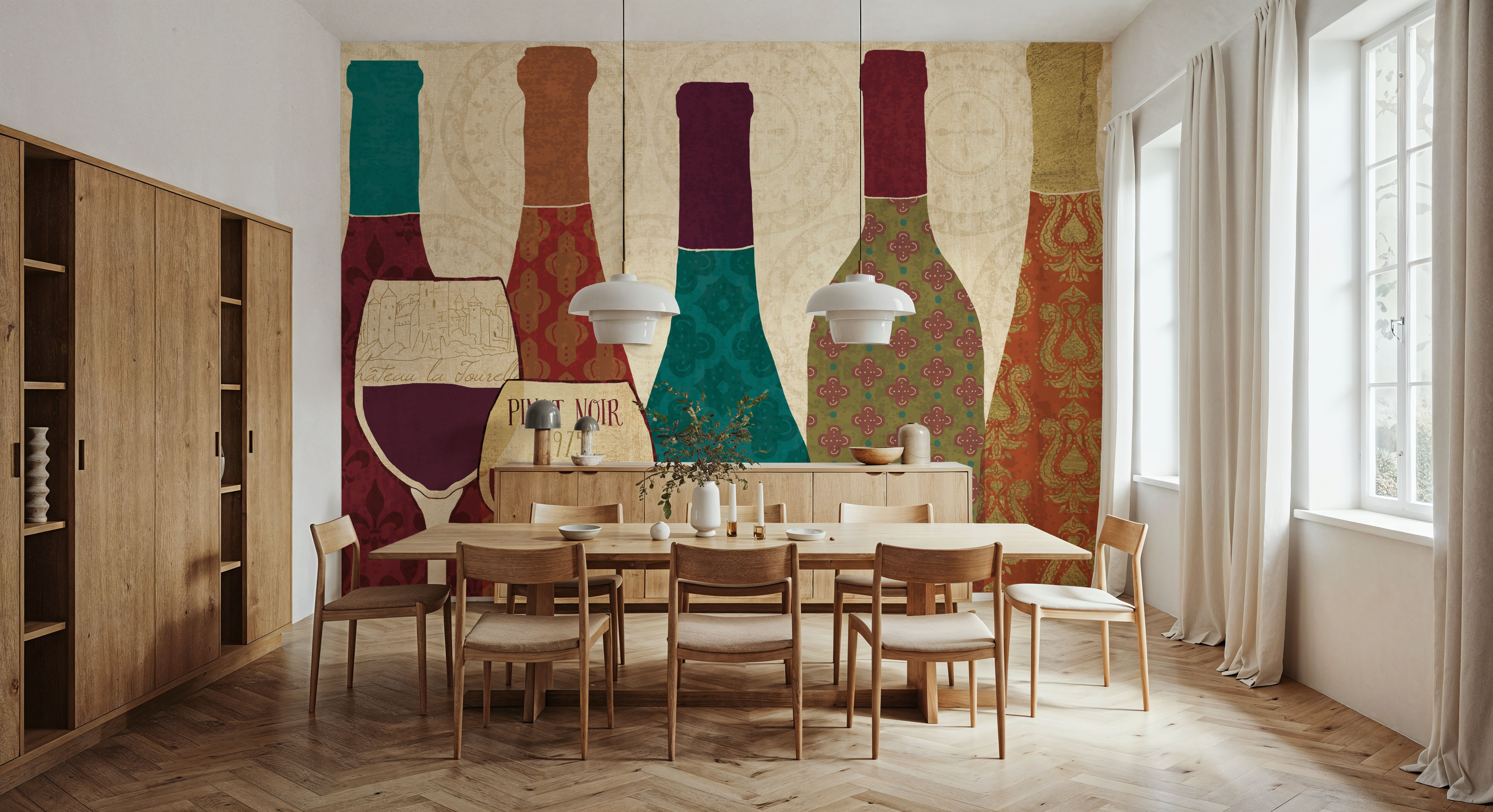 Wine Collage, Papier peint