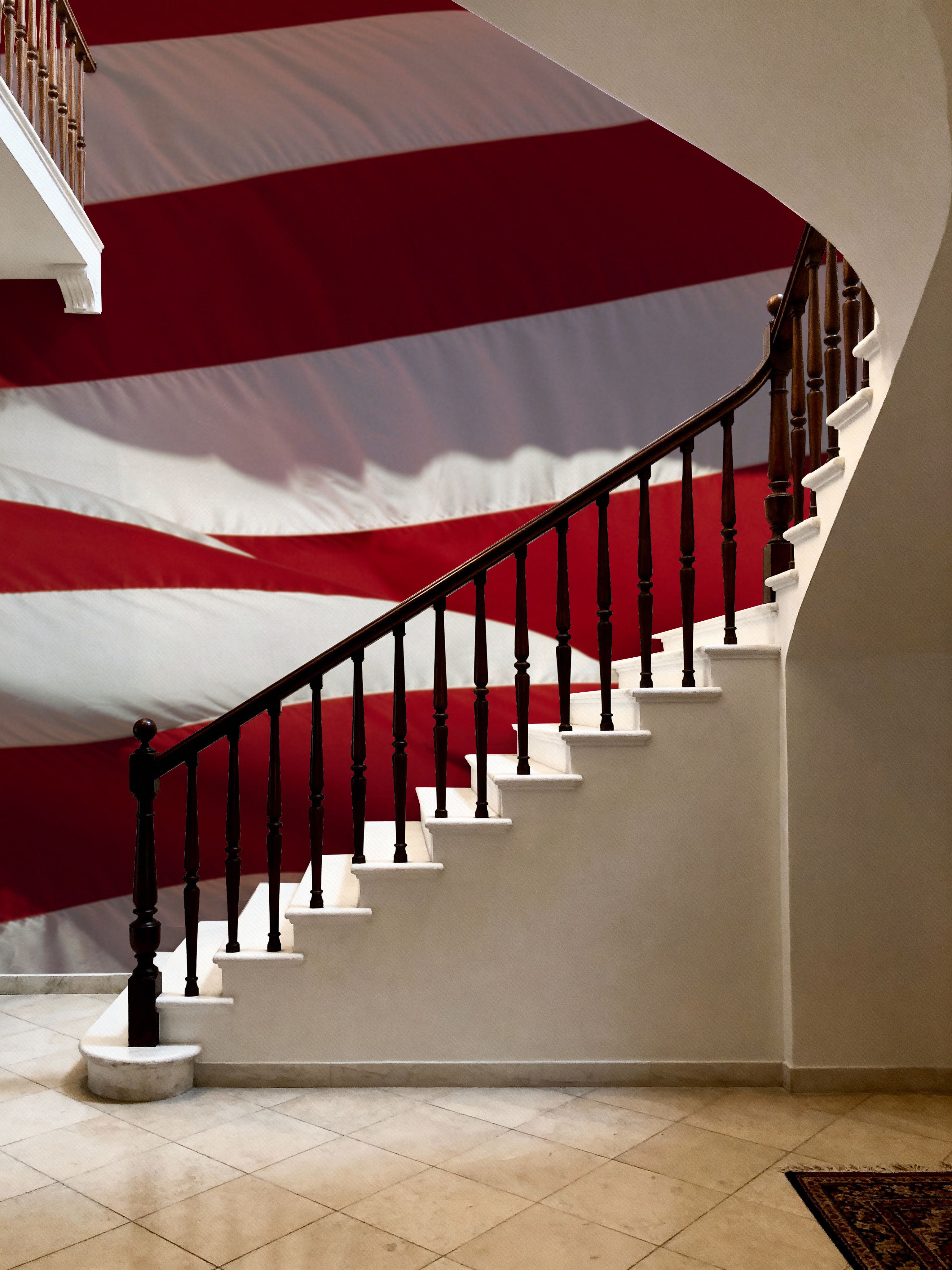 Close American Flag