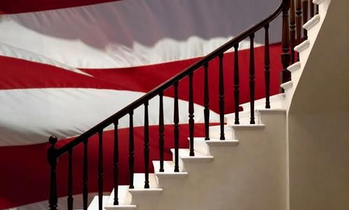 Close American Flag