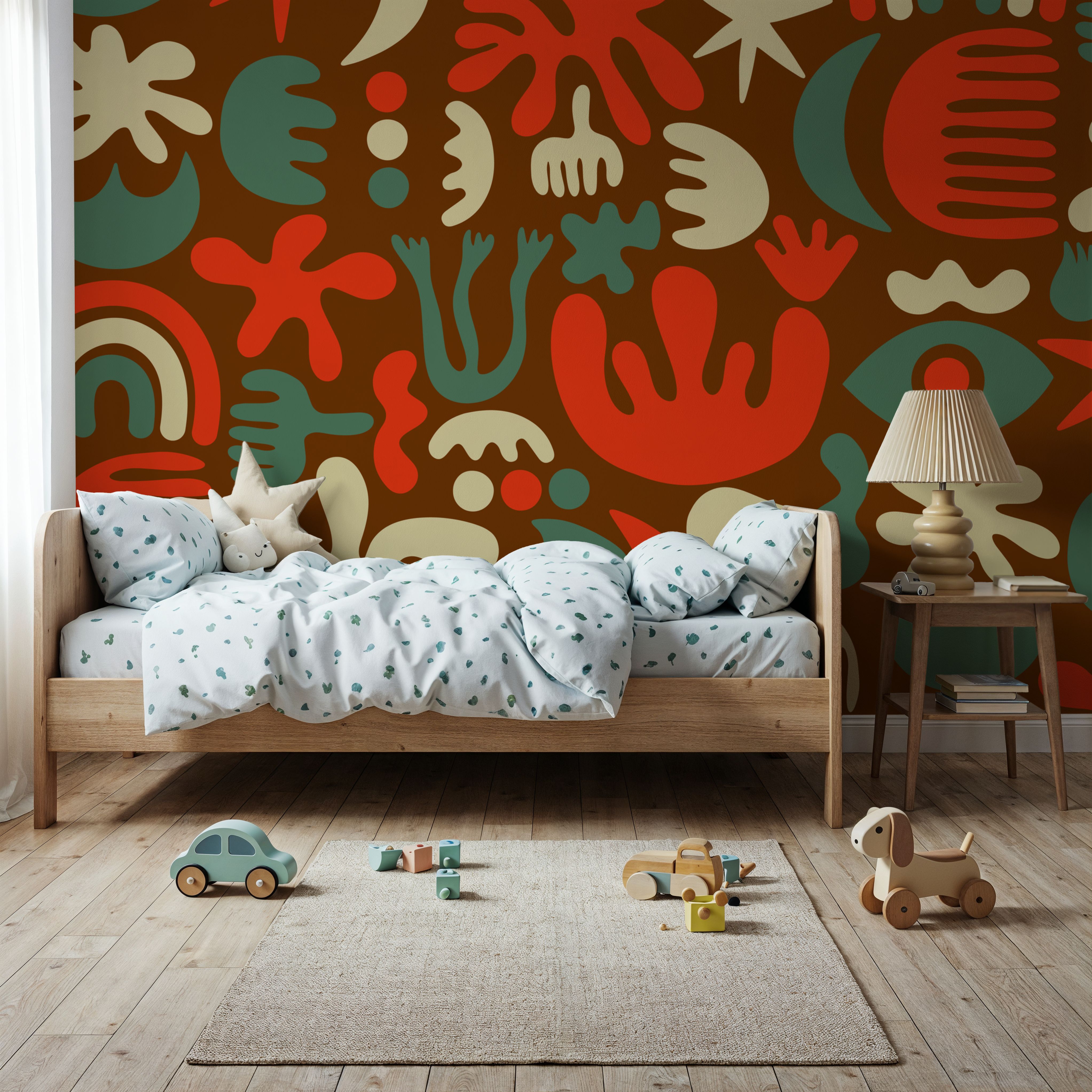 Cute Cutouts Mural, Red