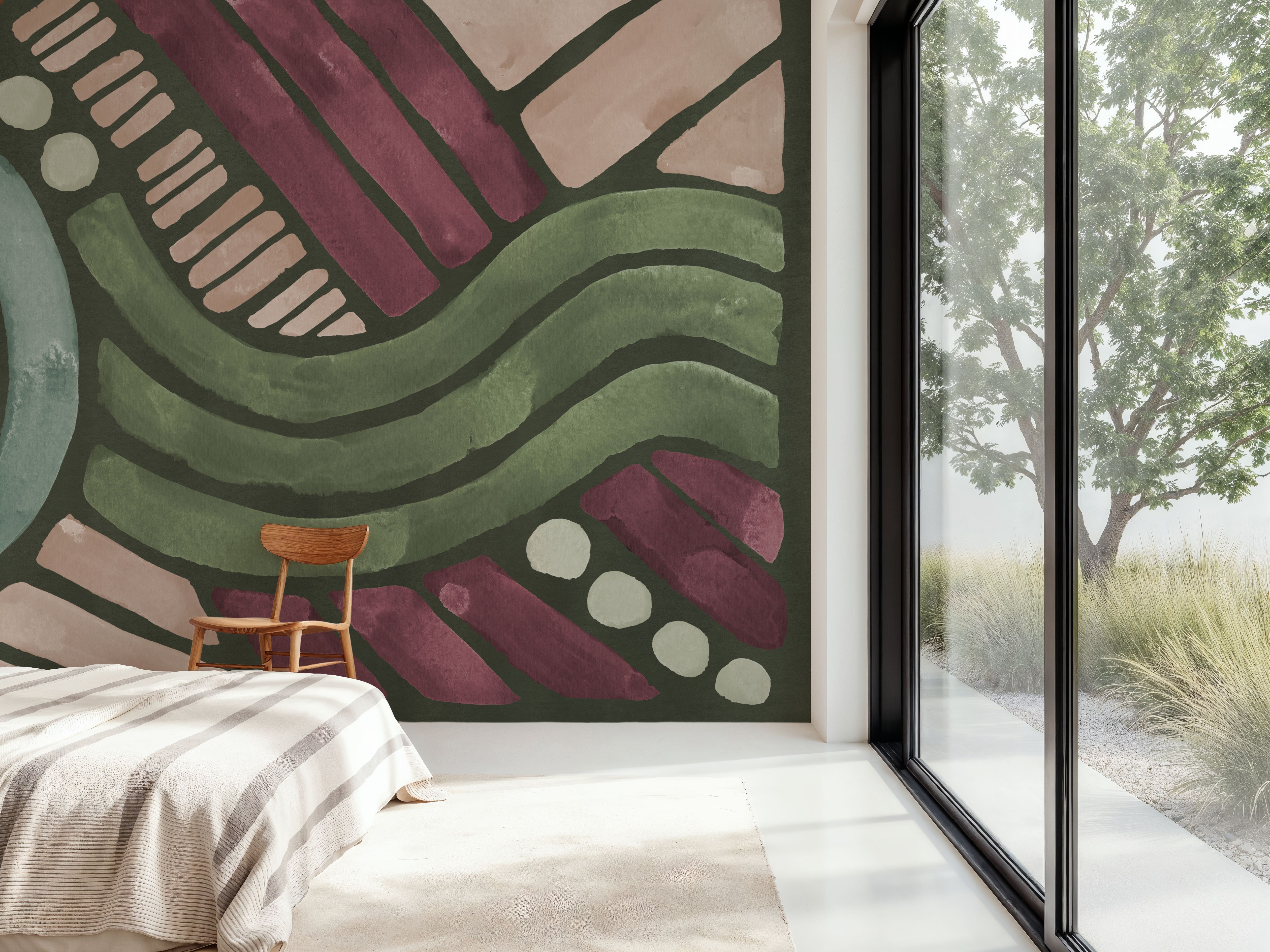 Wall Mural - Impressions VII - Abstract mural wallpaper - Living room - Wallism US - Premium, Textured or Peel & Stick