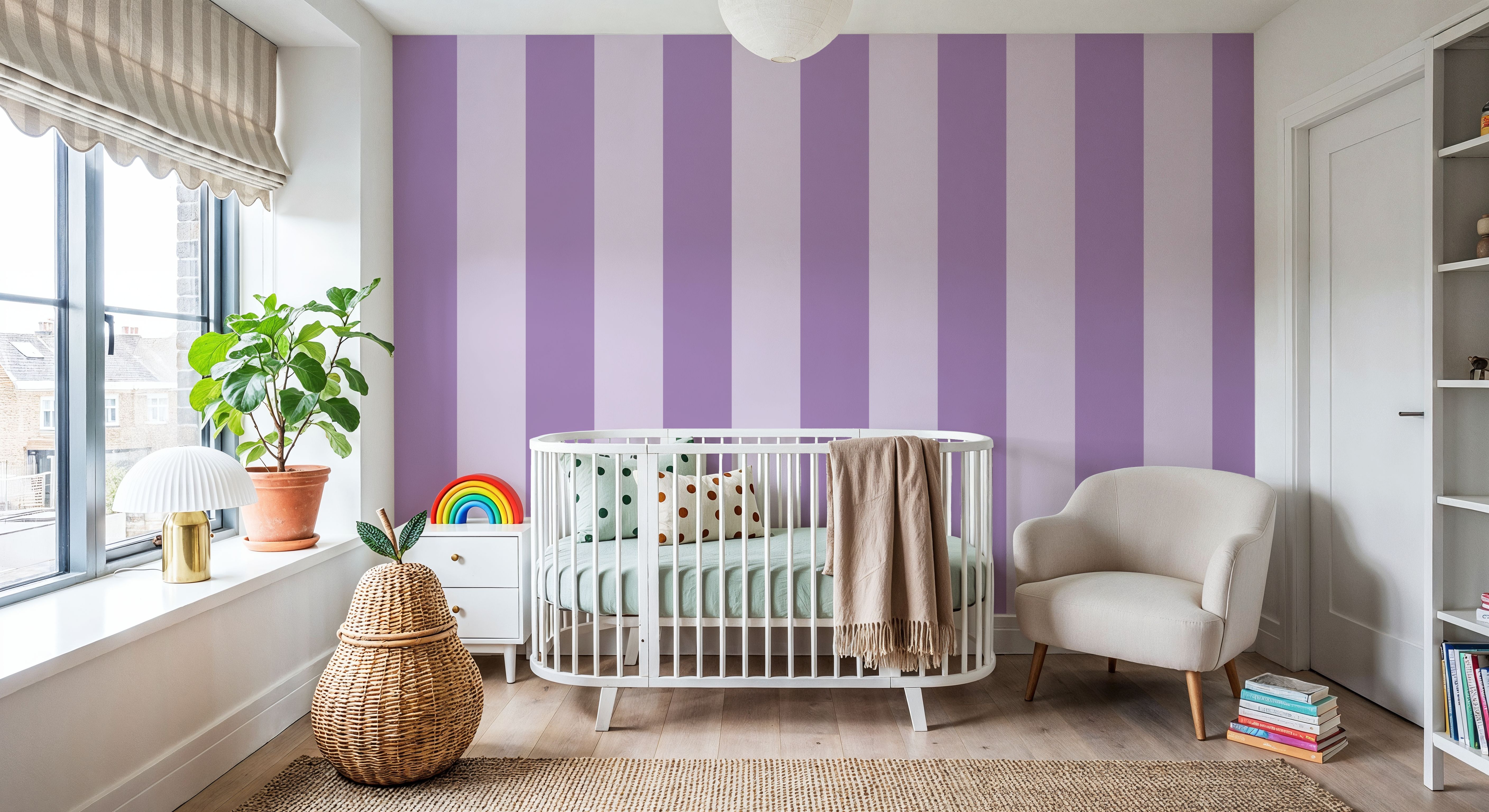 Circus Stripes, Purple on Purple