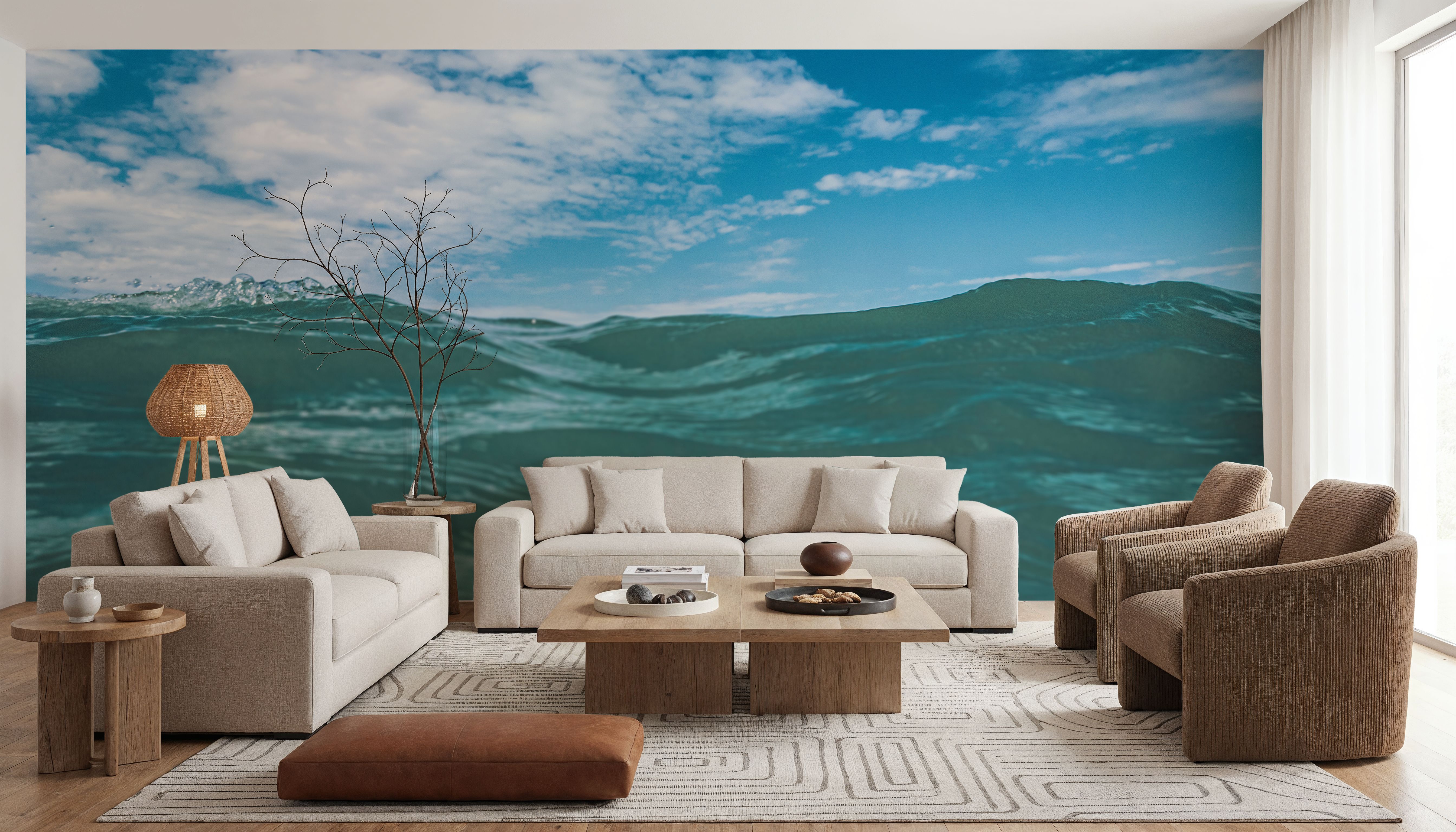 Floating in the Ocean