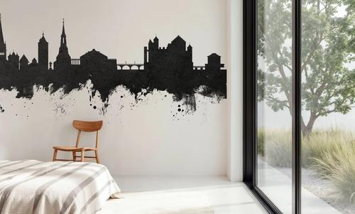 Schaffhausen Switzerland Skyline Black & White