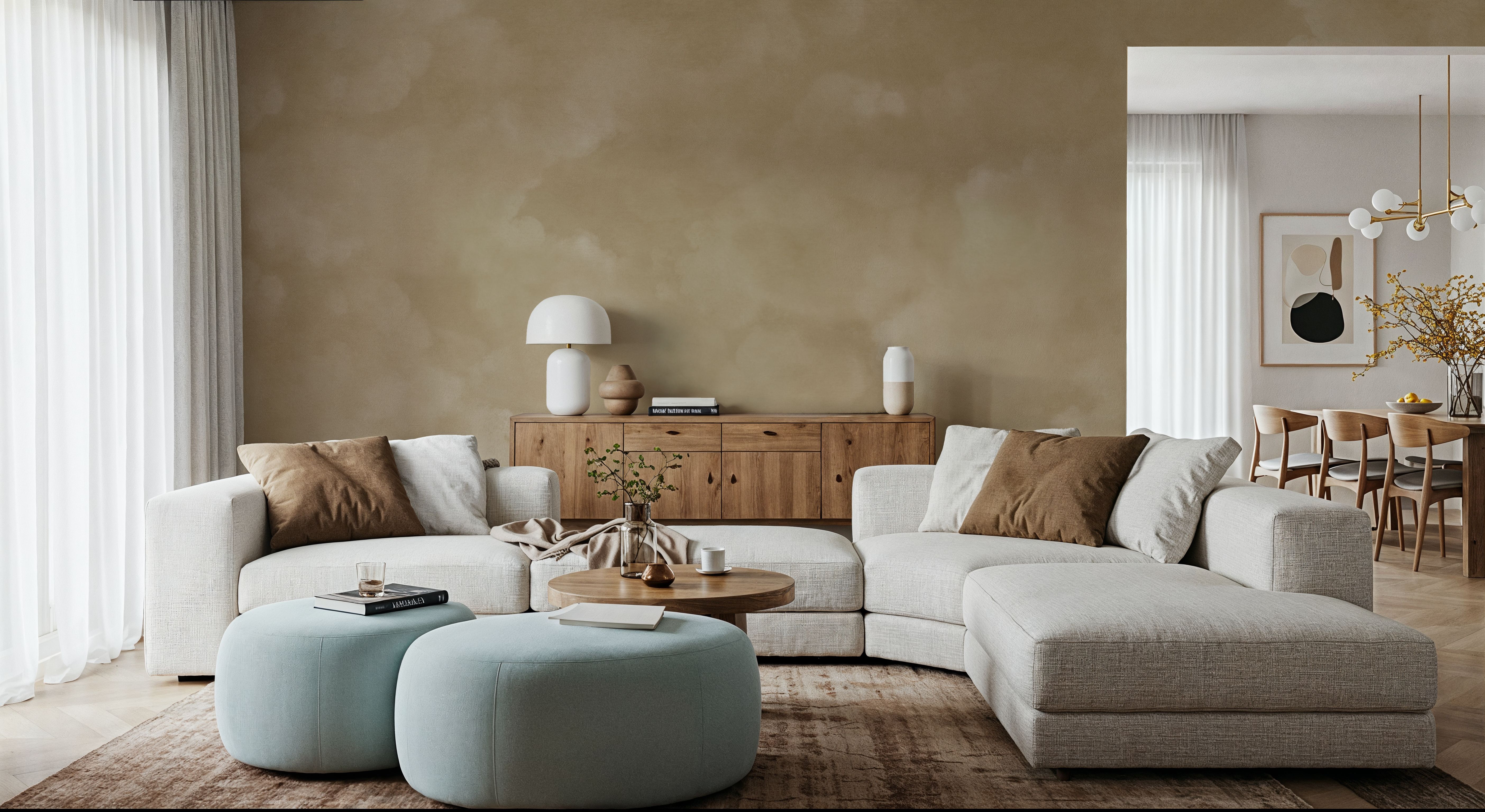 Painted Dreamy Clouds, Butter Yellow