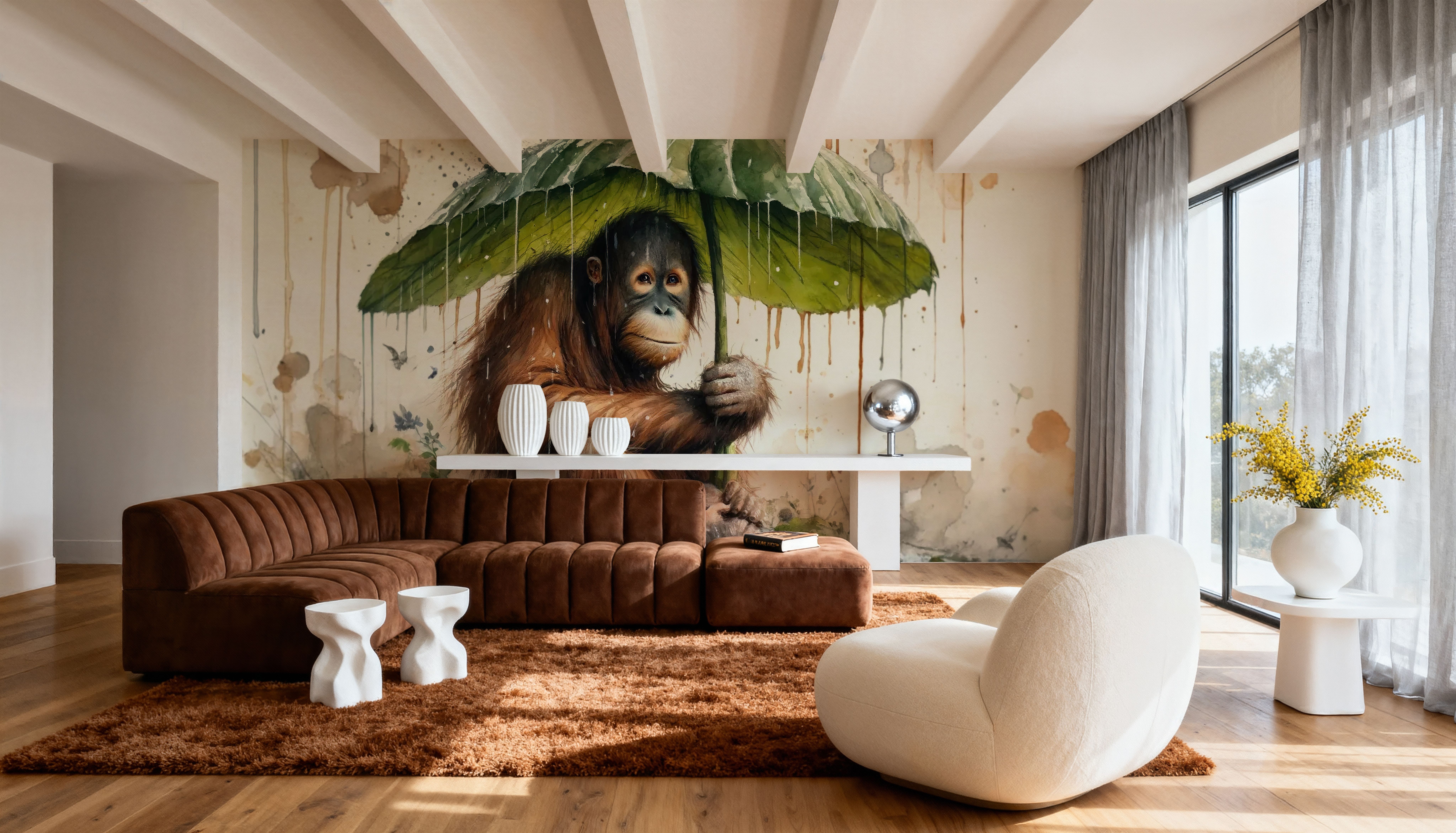 Rain's Shelter, Behang