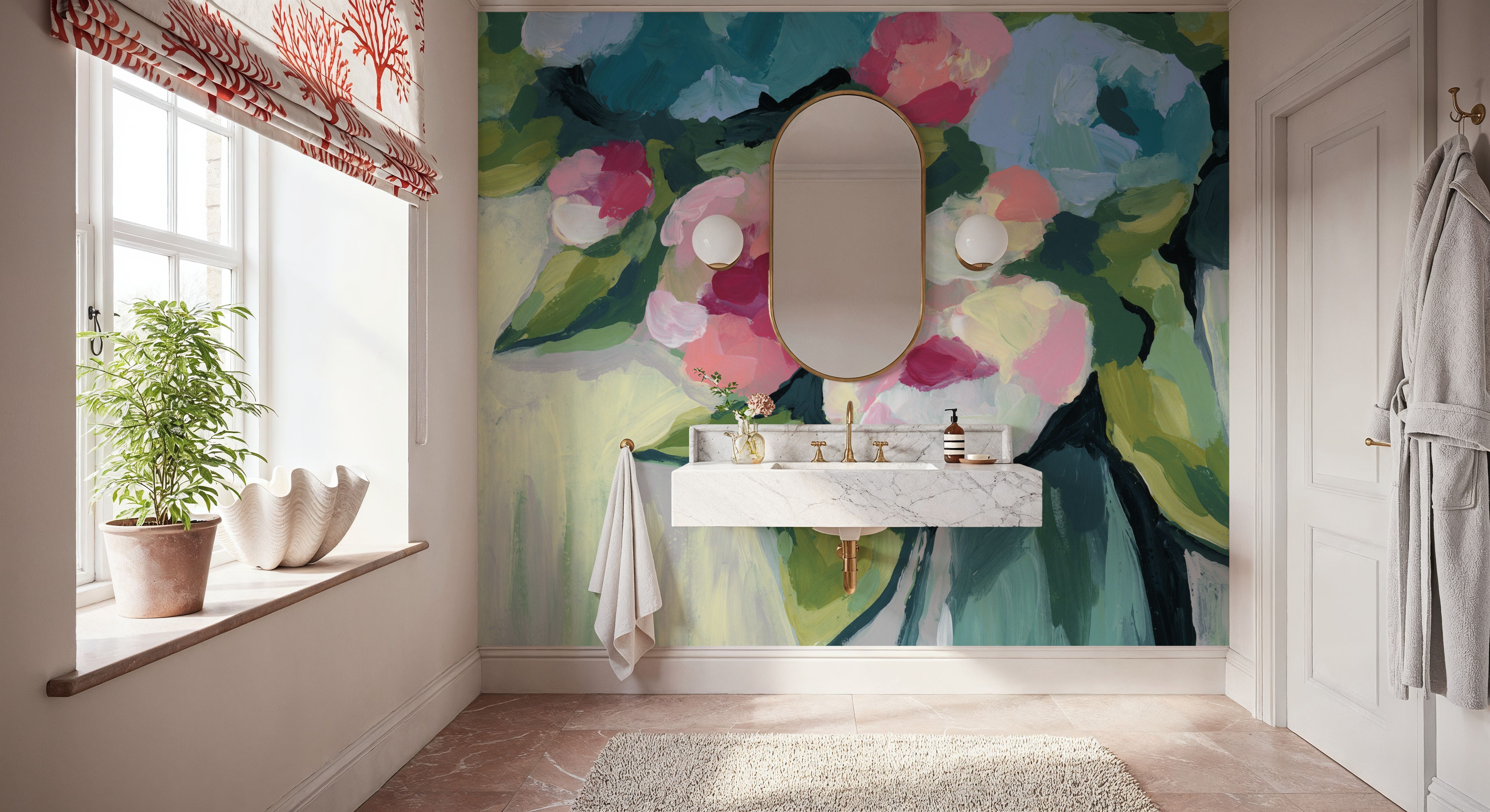 Spring Florals in Vase II, Wallpaper