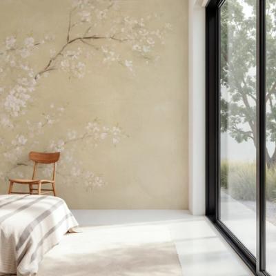 White Cherry Blossoms I Linen