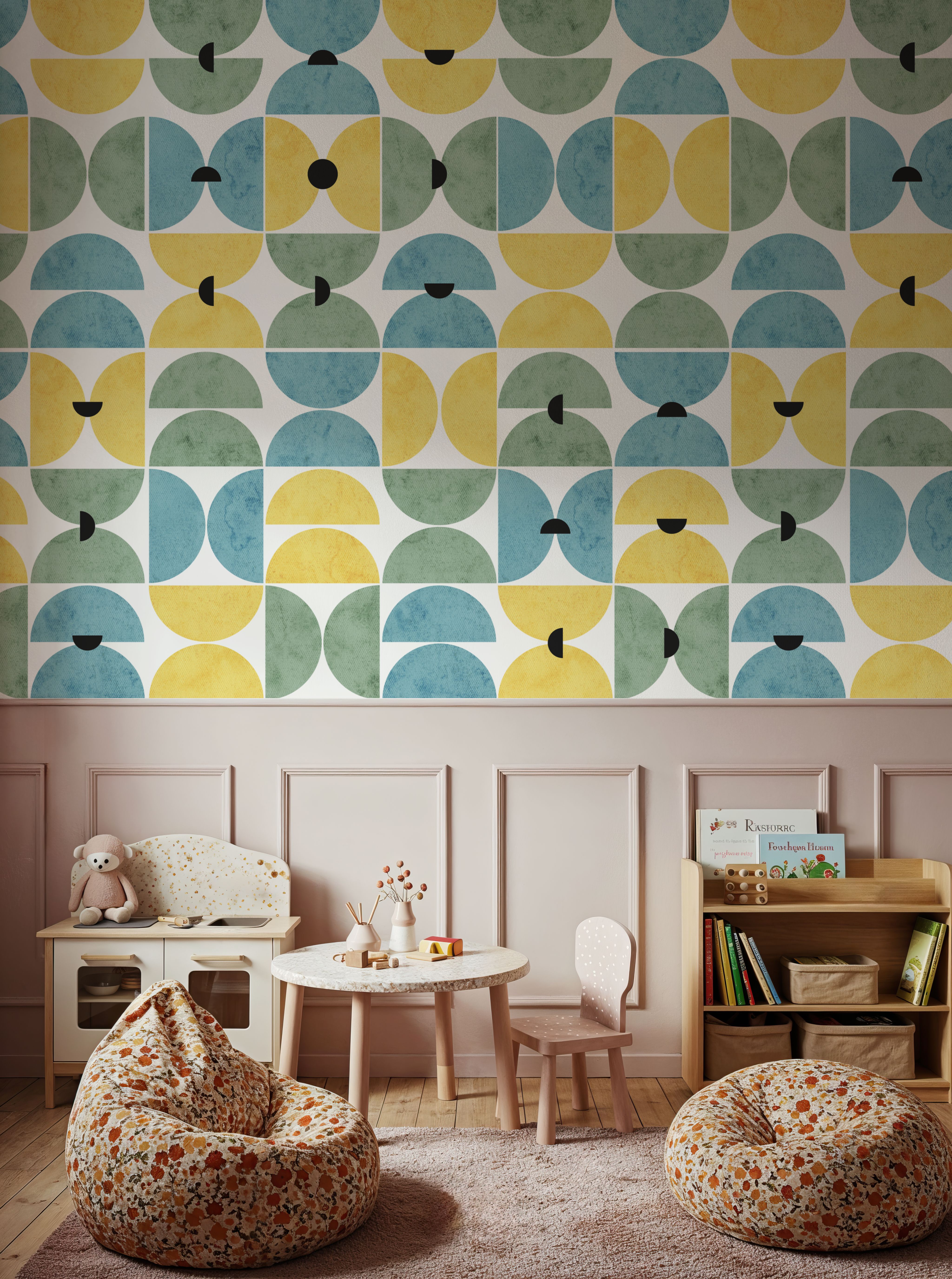 Homley Retro Shapes, Green