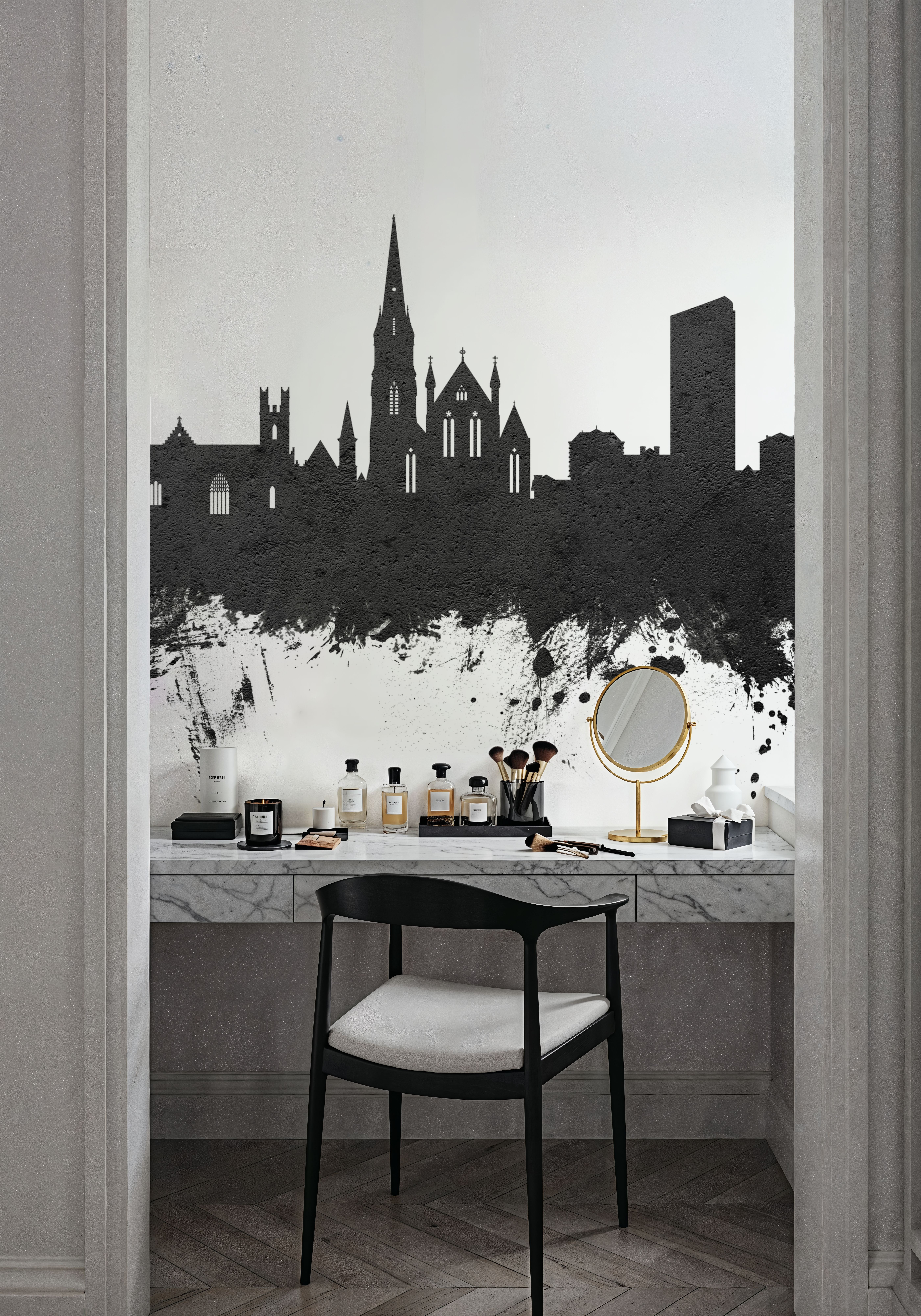 Limerick Ireland Skyline Black & White