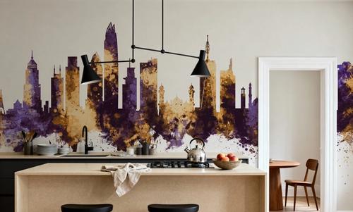 Nairobi Kenya Skyline Purple & Gold