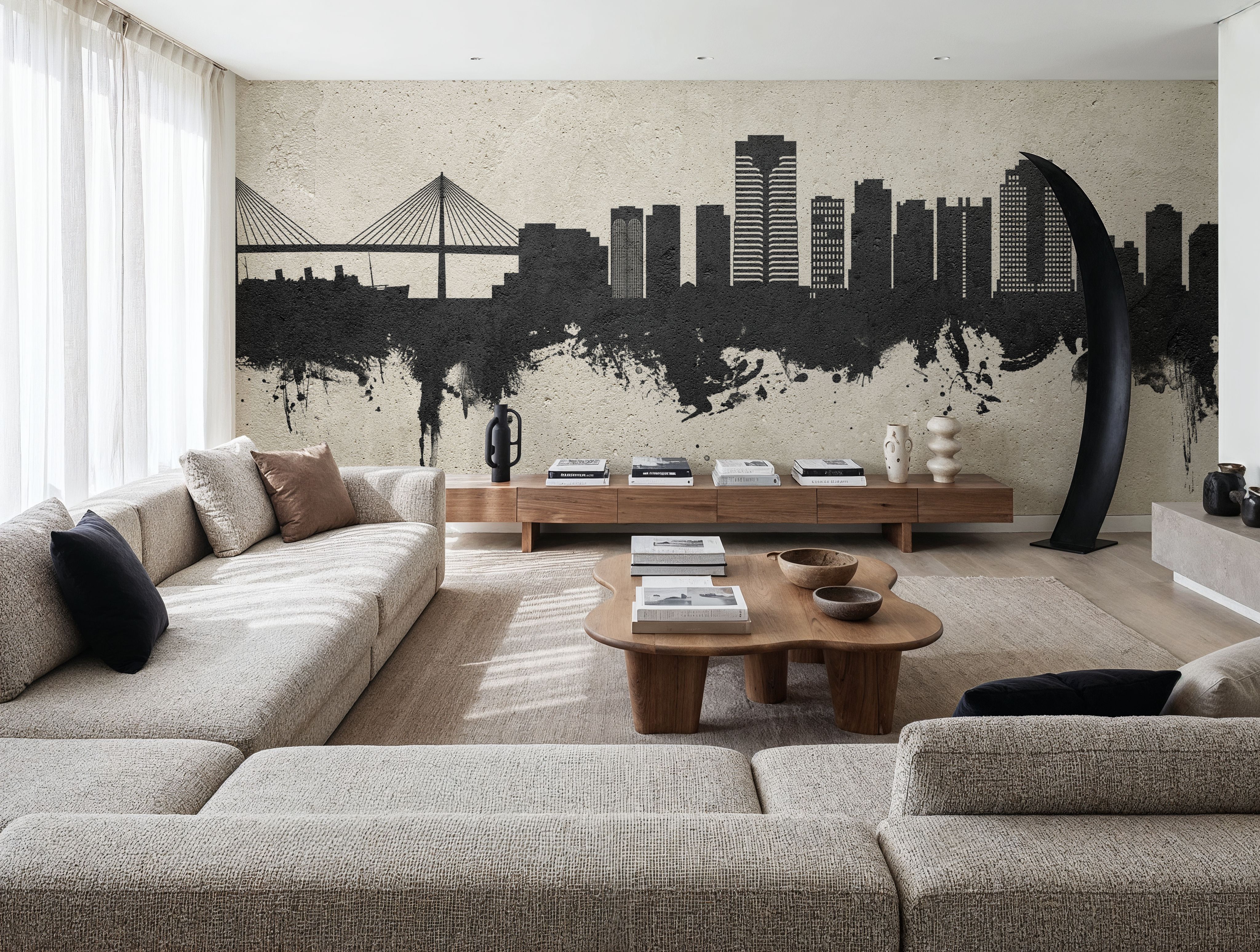 Long Beach California Skyline Concrete