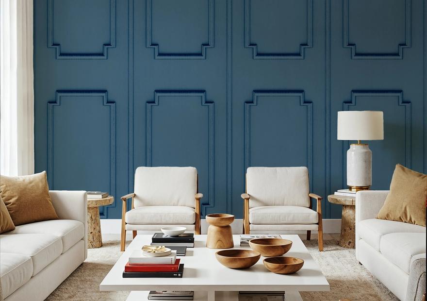 Faux Wall Panel Moulding, Sky Blue