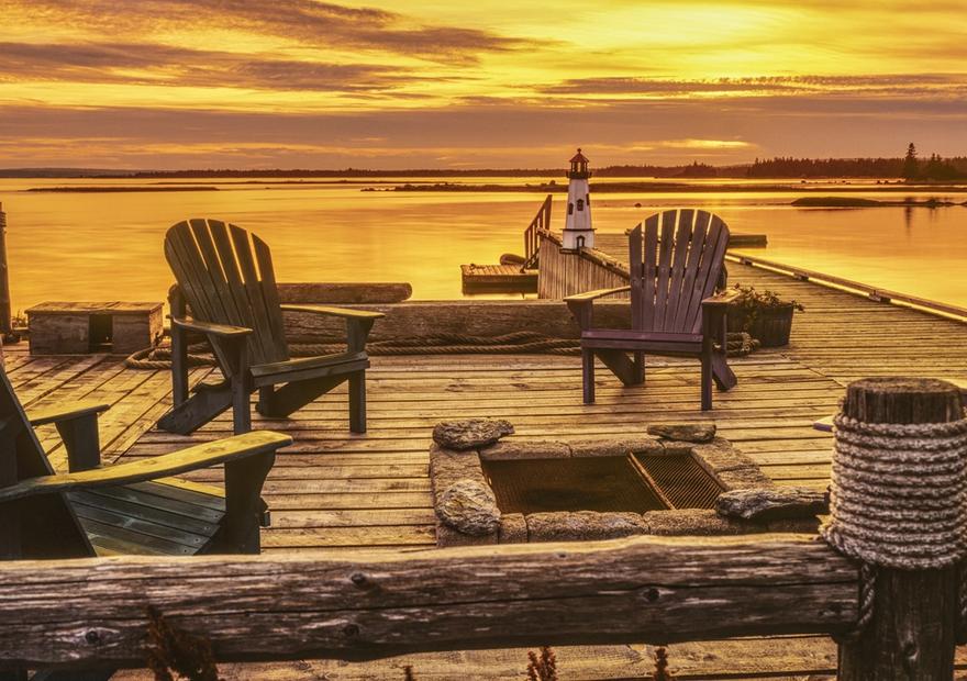 Wooden Pier at Sunset
