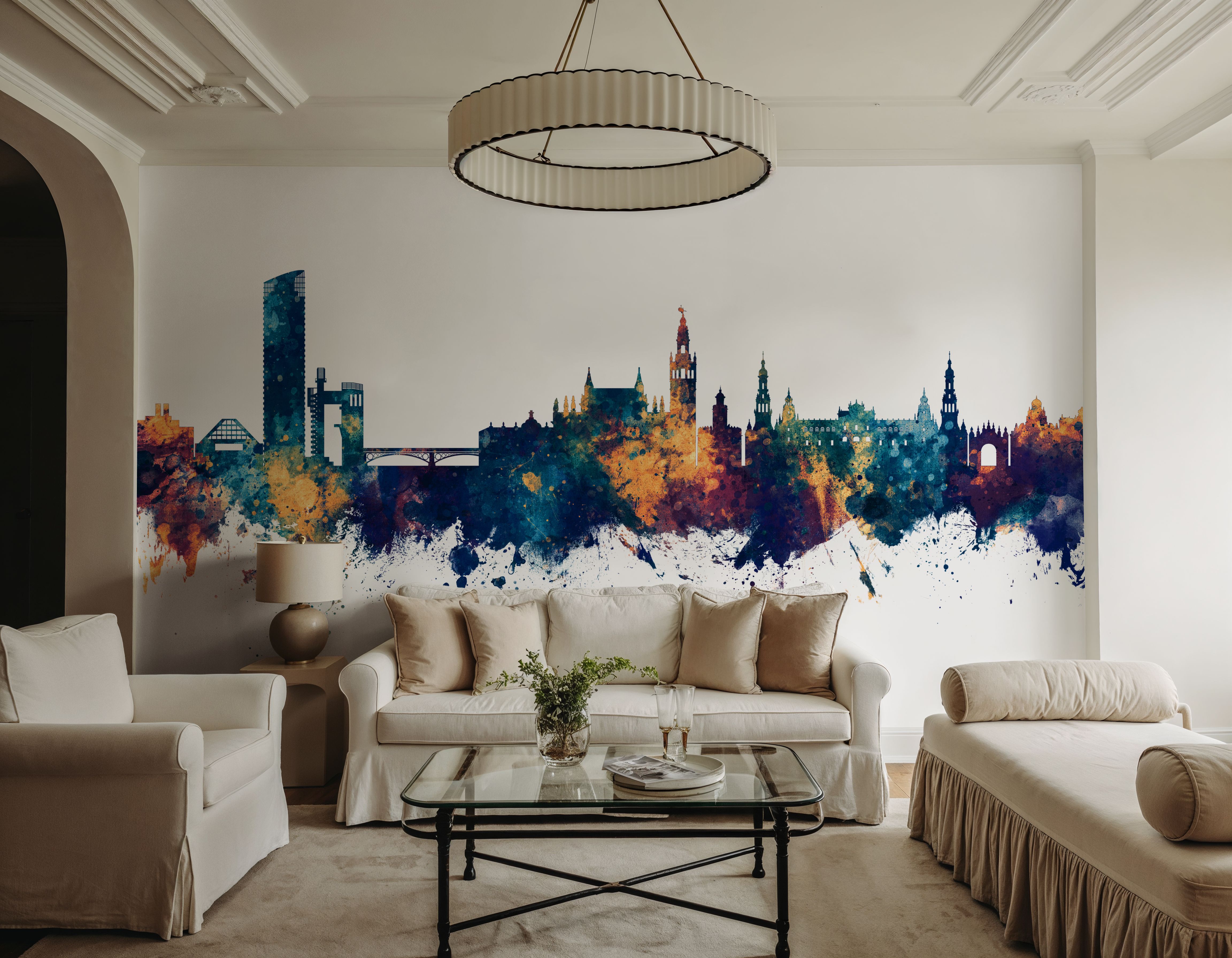 Sevilla Skyline Blue & Bronze