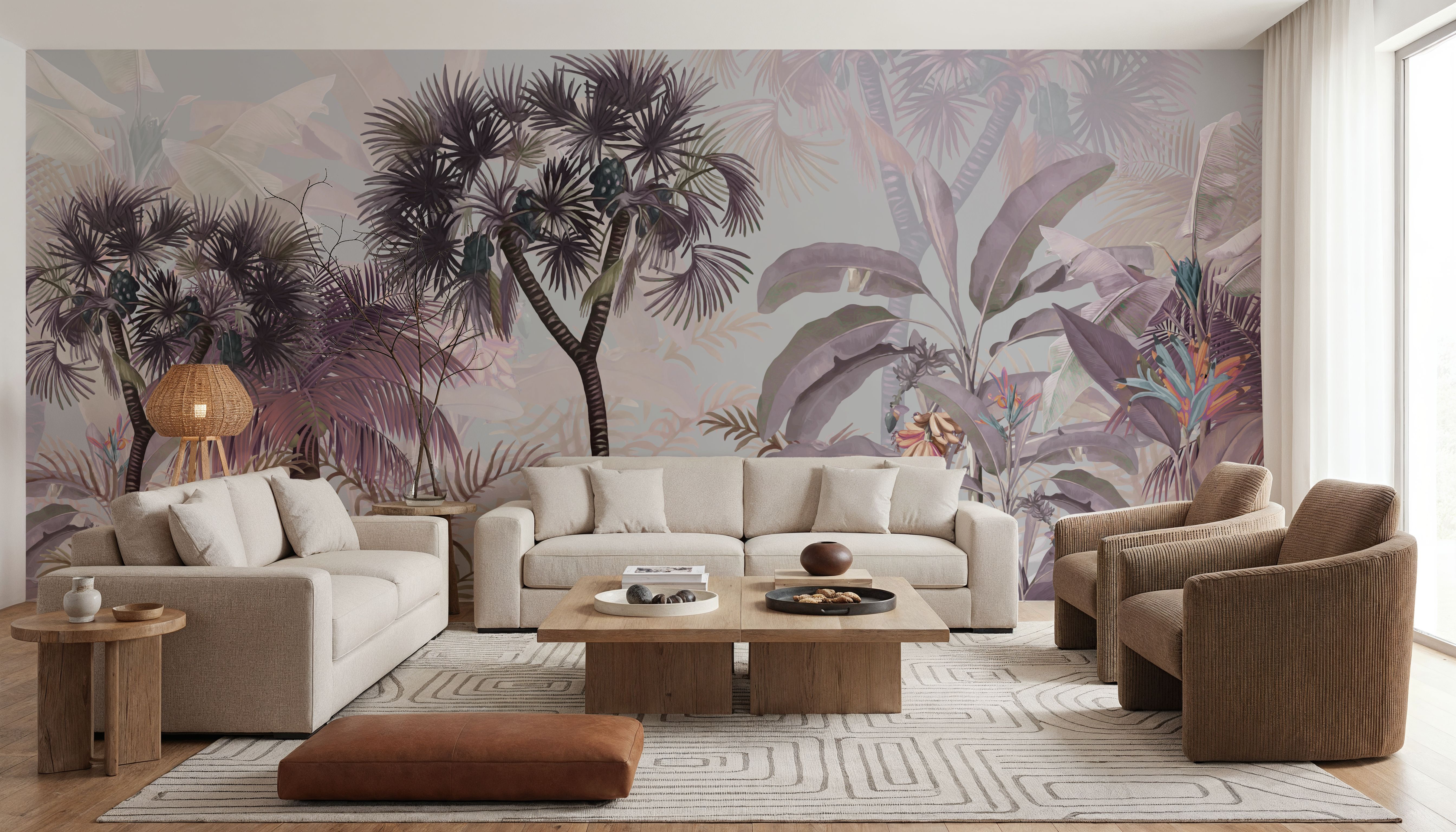 Tropical Forest Strolls Light, Wallpaper