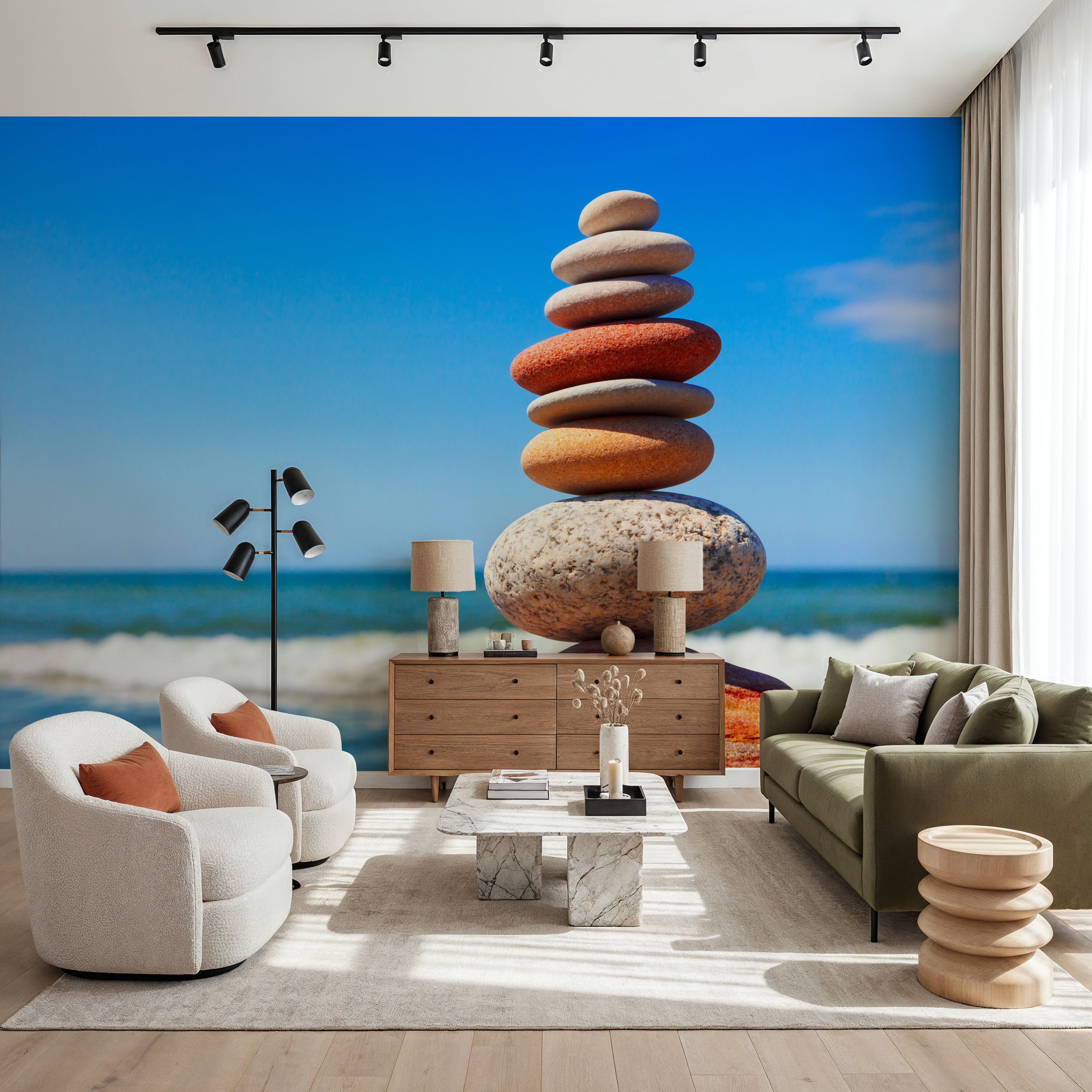 Multicolored Pebble Tower