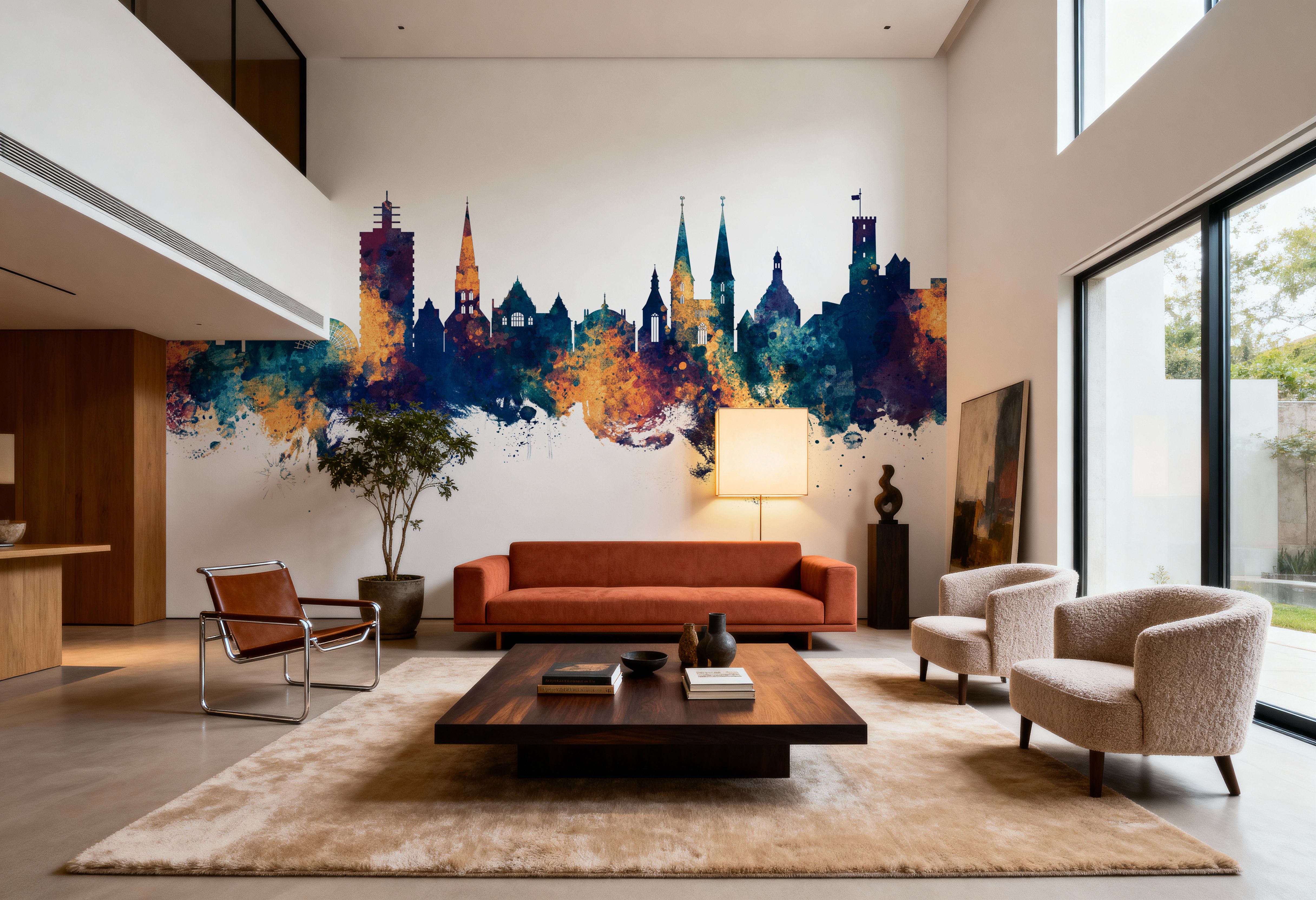 Bielefeld Germany Skyline Blue & Bronze