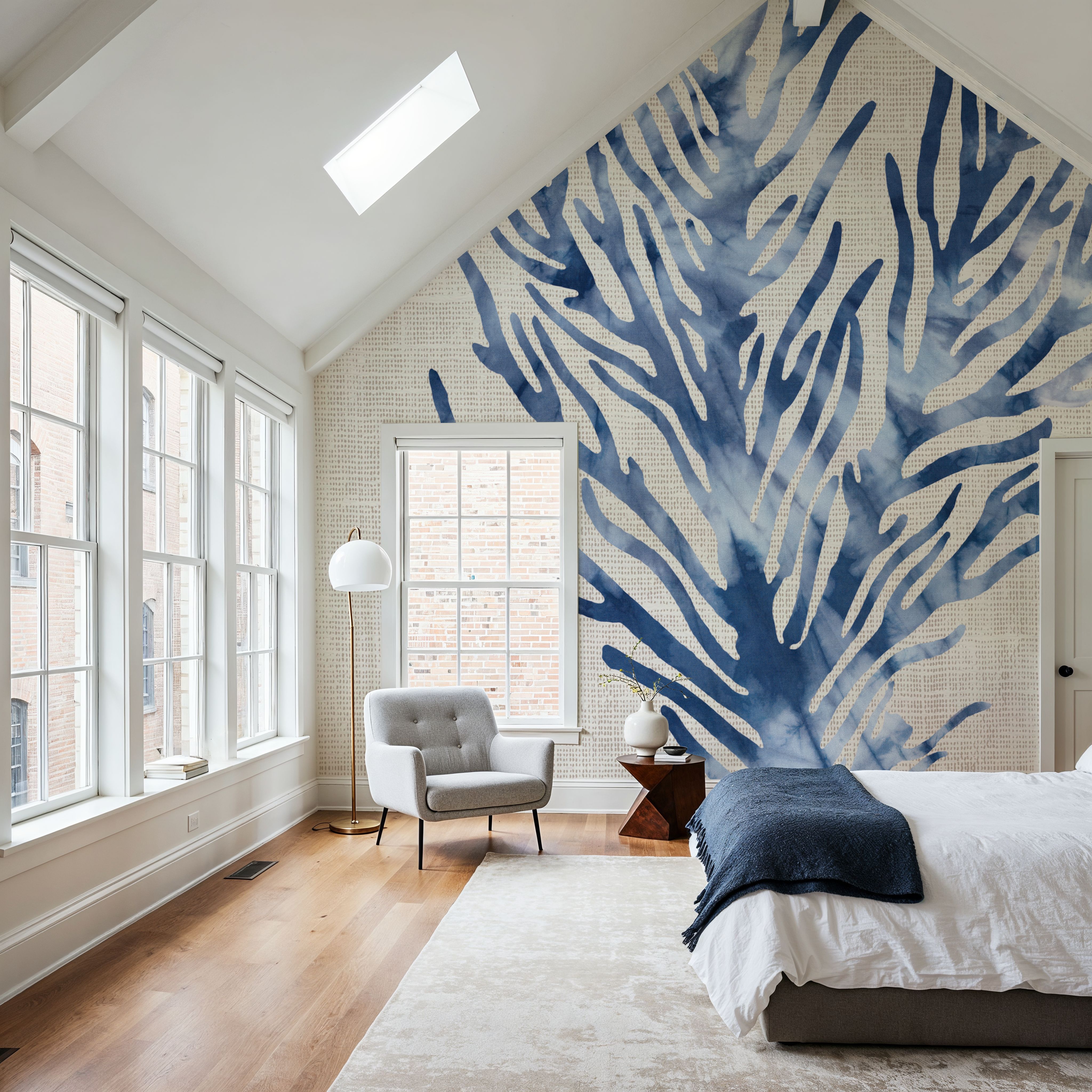 Shibori Coral IV on Linen