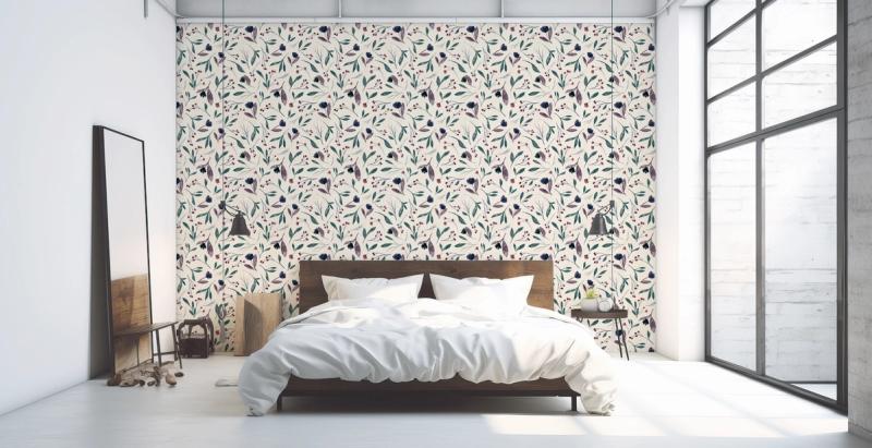 Home of the Bees Off White wallpaper 100% PVC-free and non-toxic