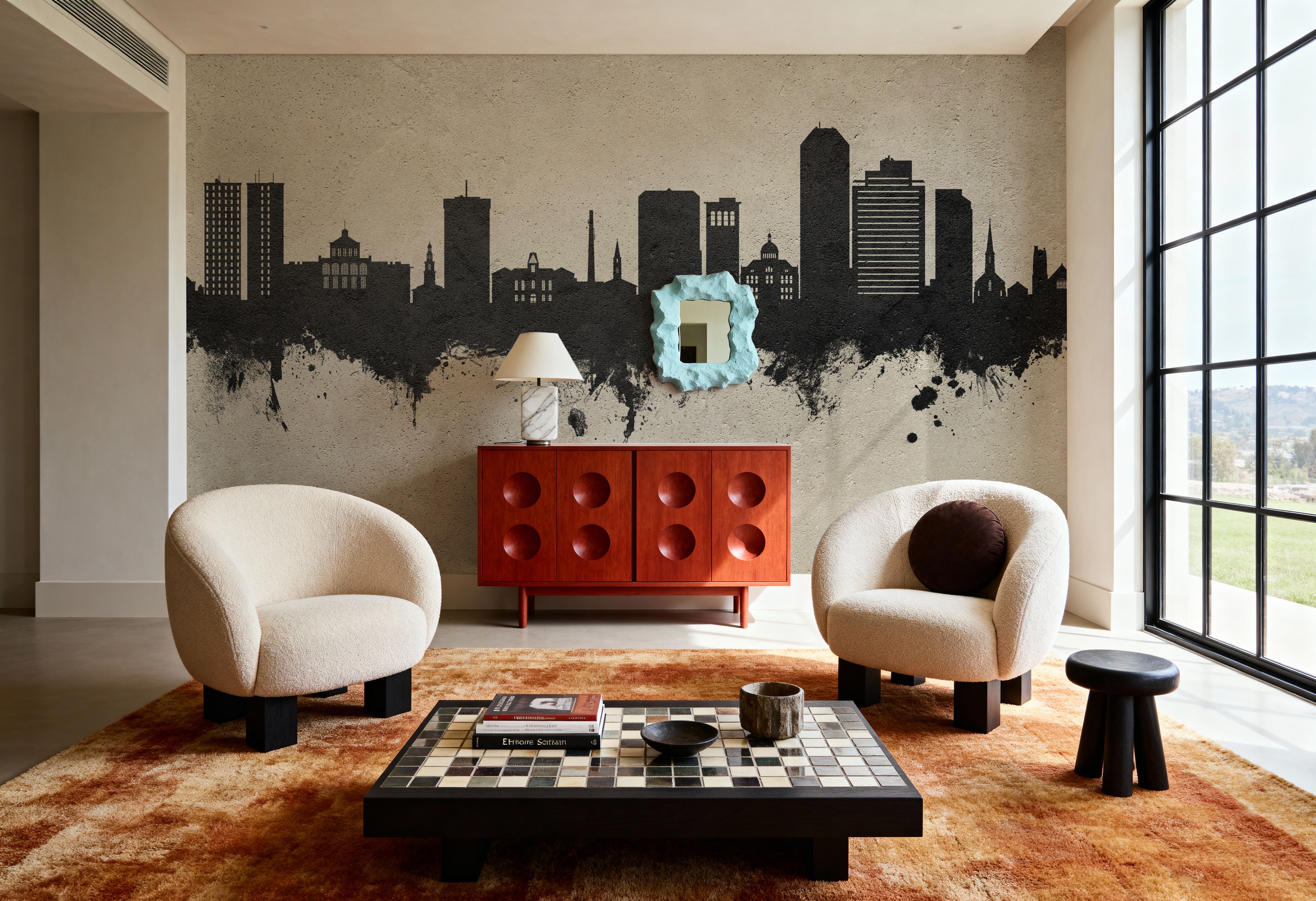 Lexington Kentucky Skyline Concrete, Wallpaper