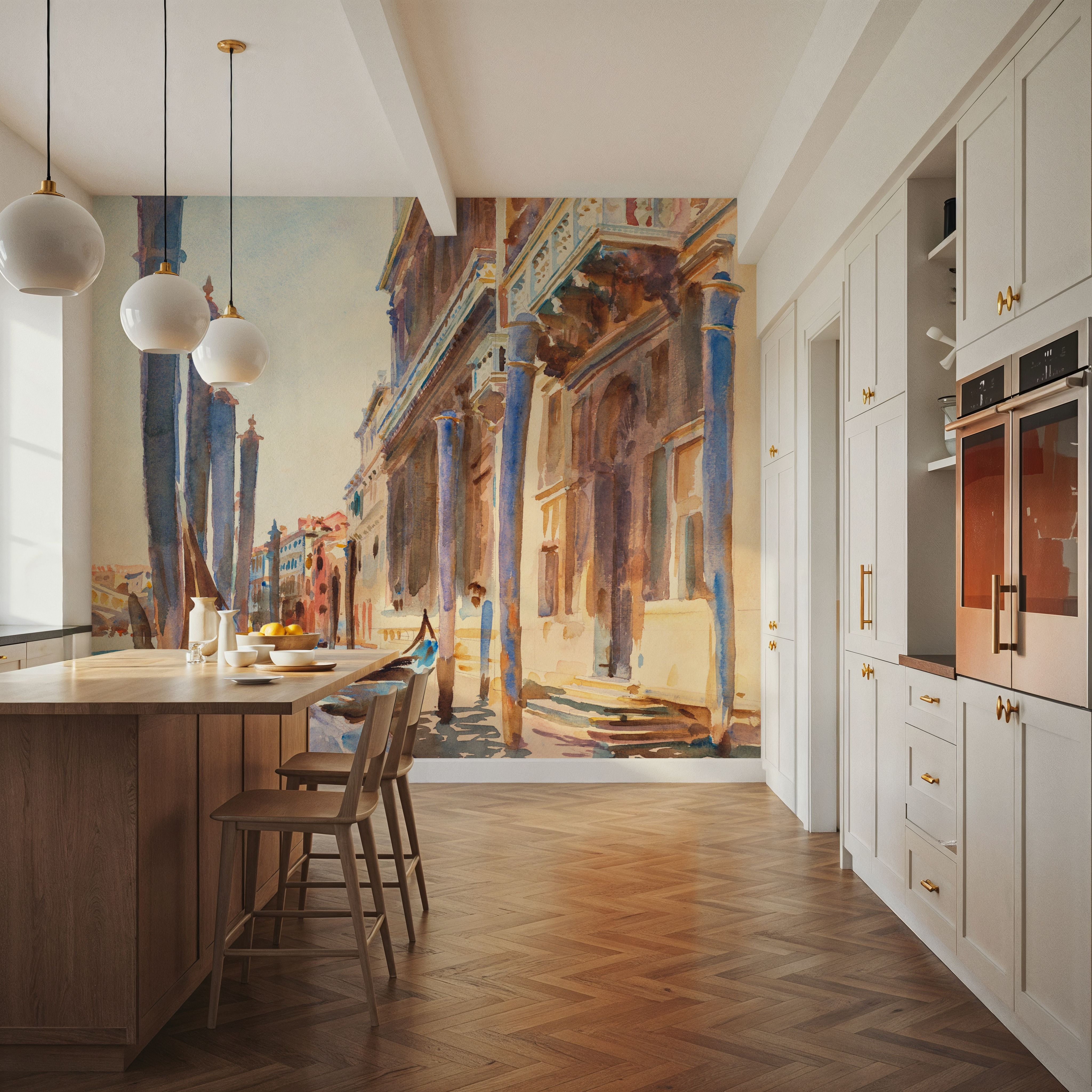Gondola Moorings on the Grand Canal 