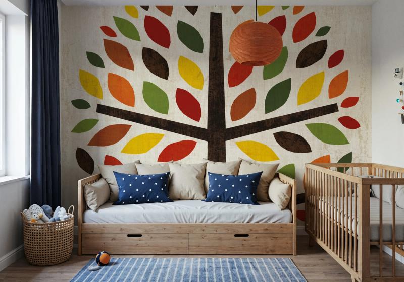 Family Tree Round mural de parede 100% livre de PVC e não tóxico