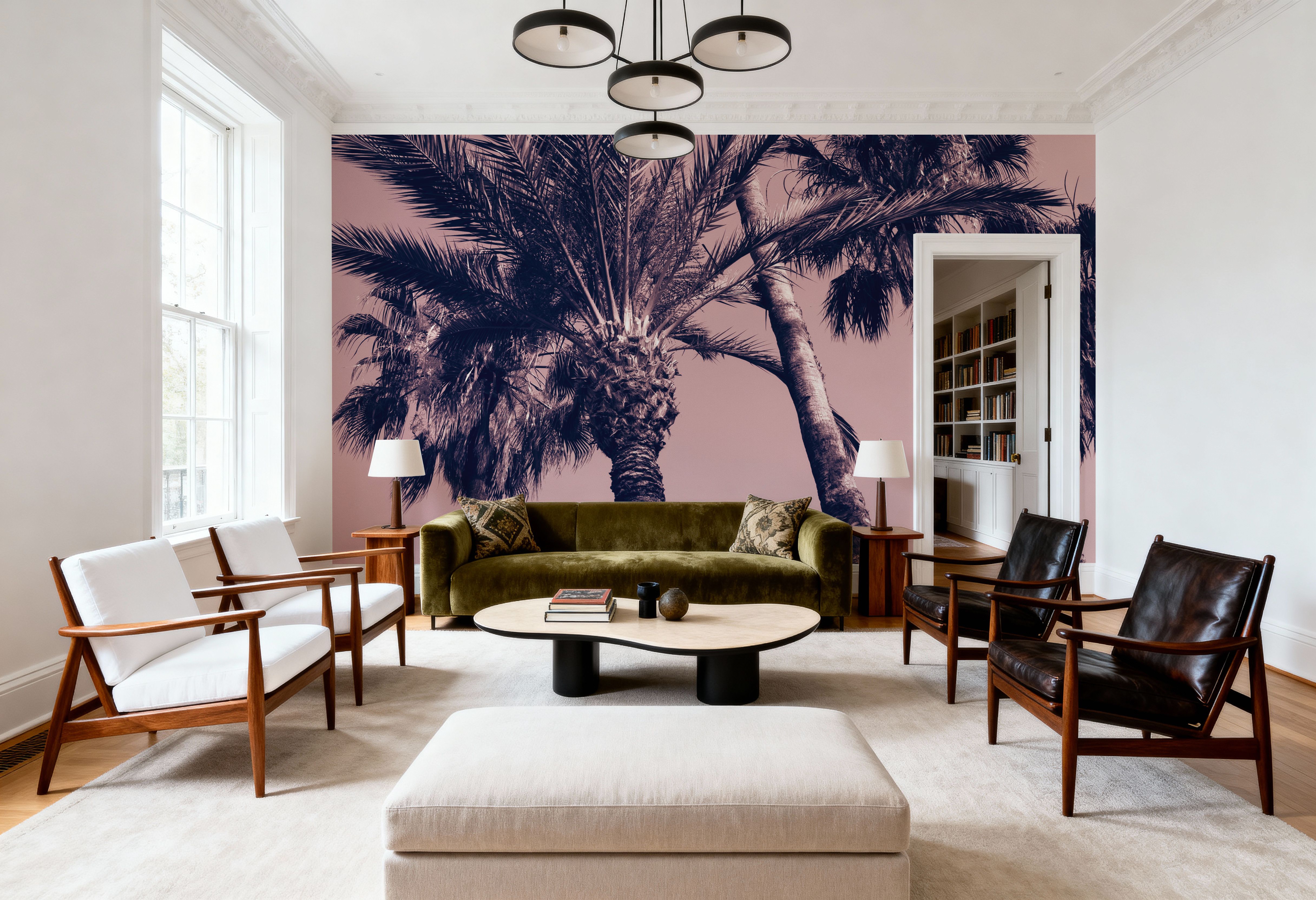 Pink Palms II, Behang
