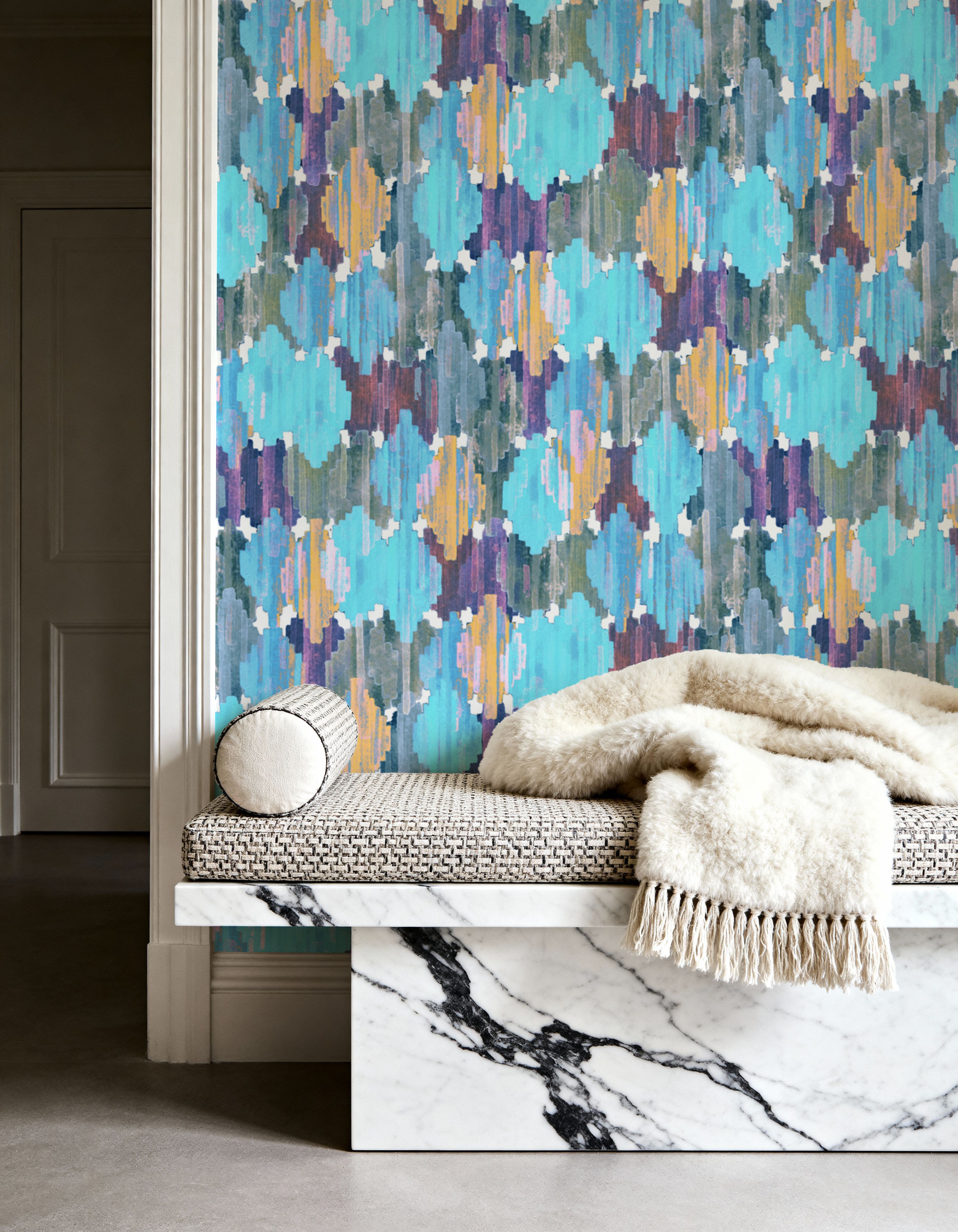 Iris Ikat tapet 100% PVC-fri och giftfri