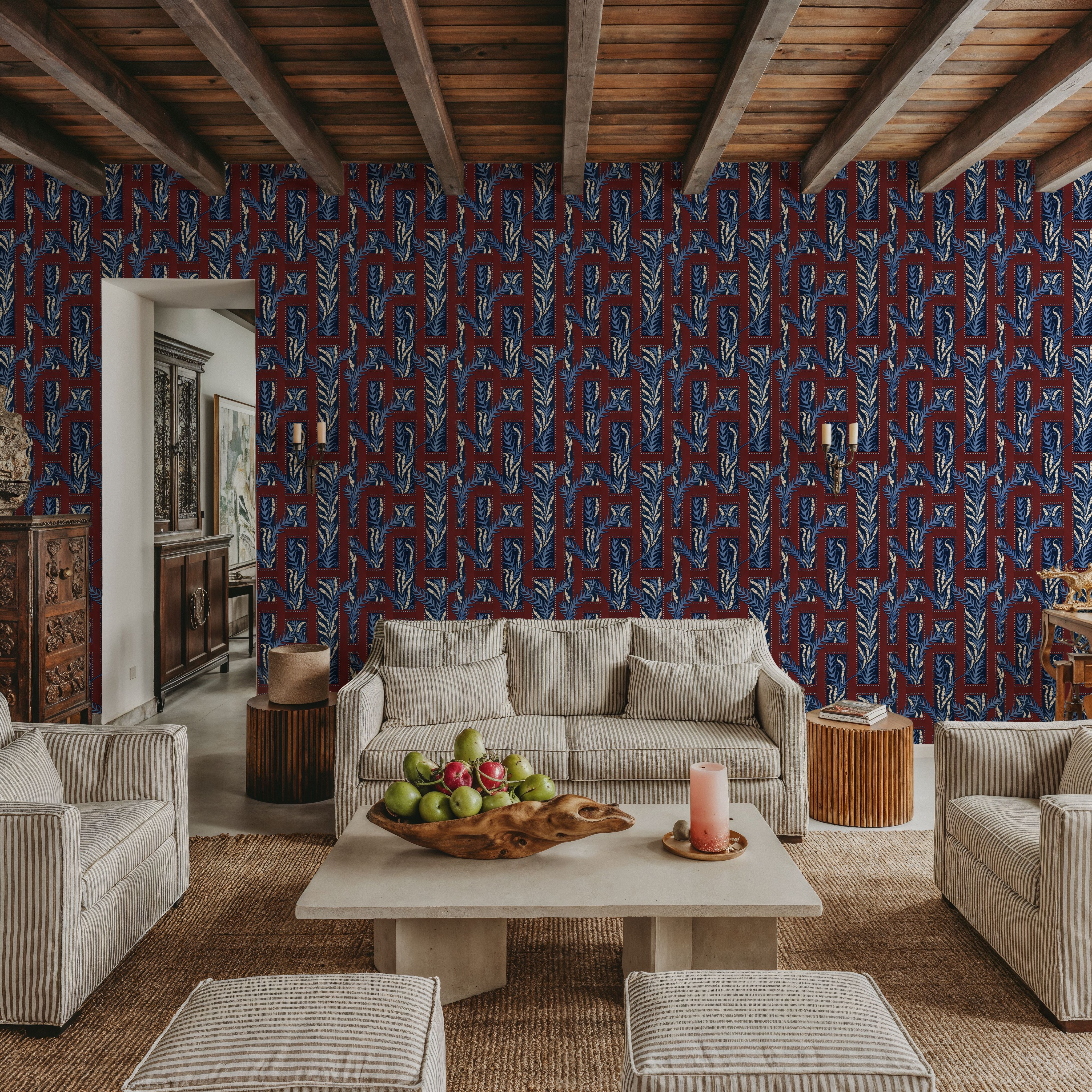 Samarkand Ferns, Brick Red
