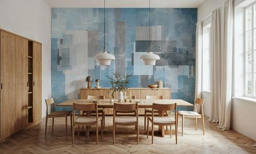 Geometric Abstract Blue