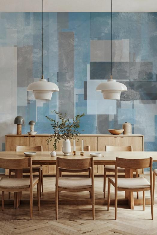 Geometric Abstract Blue