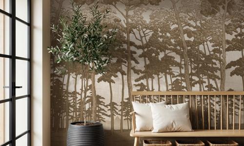 Tranquil Pinescape, Beige