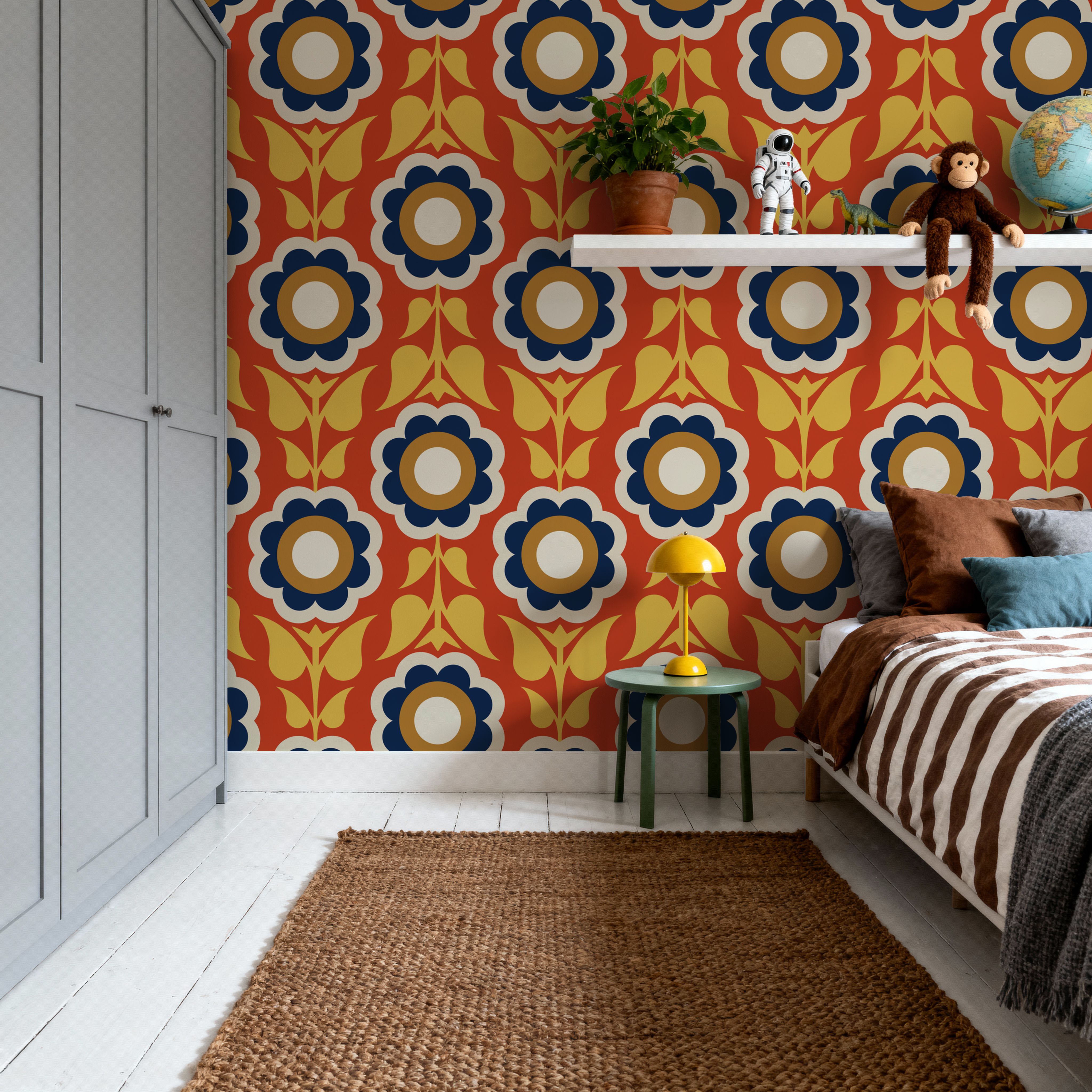 Retro Bold Blooms, Autumn