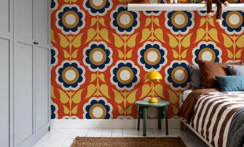 Retro Bold Blooms, Autumn