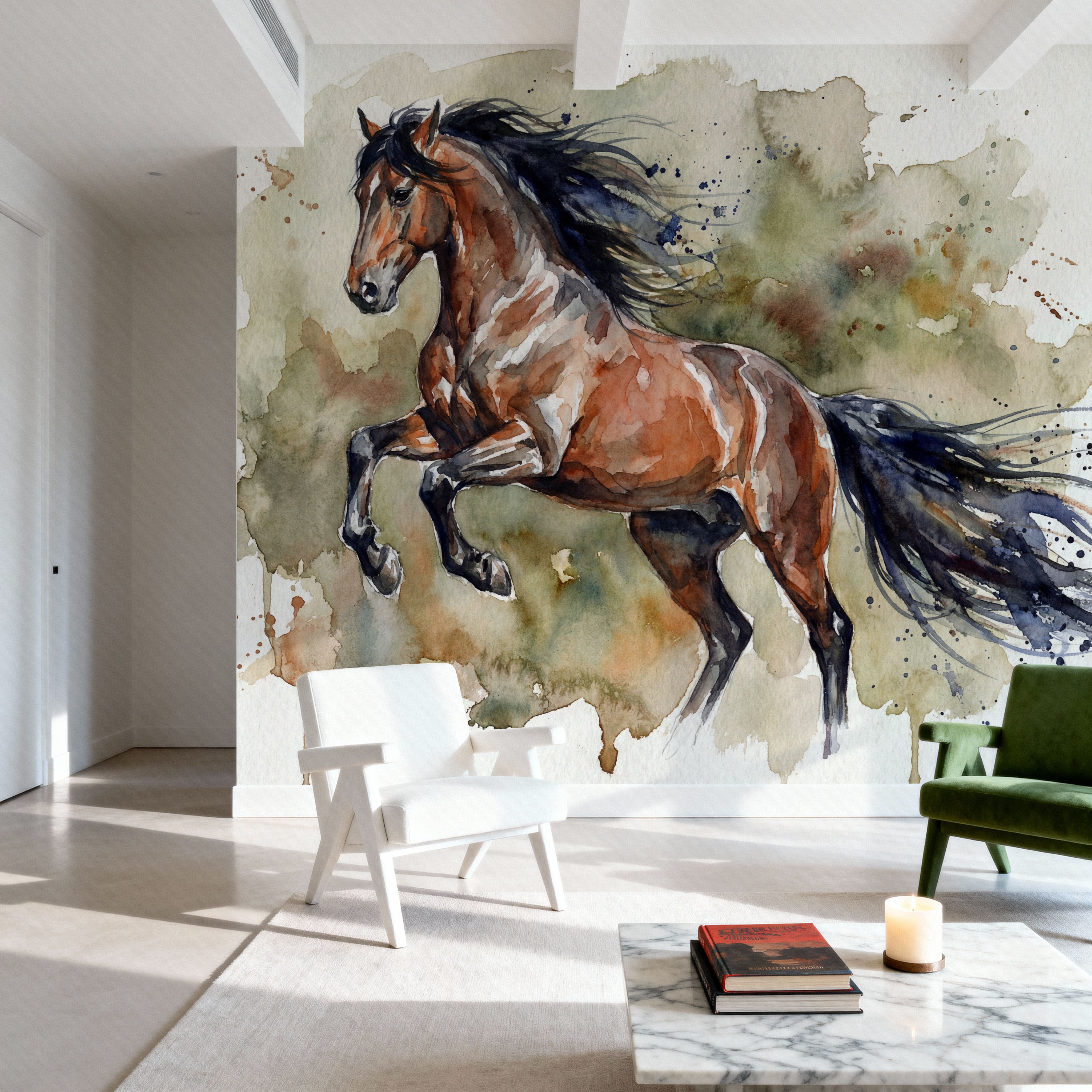 Powerful Horse - Watercolor Spirit Animals Series