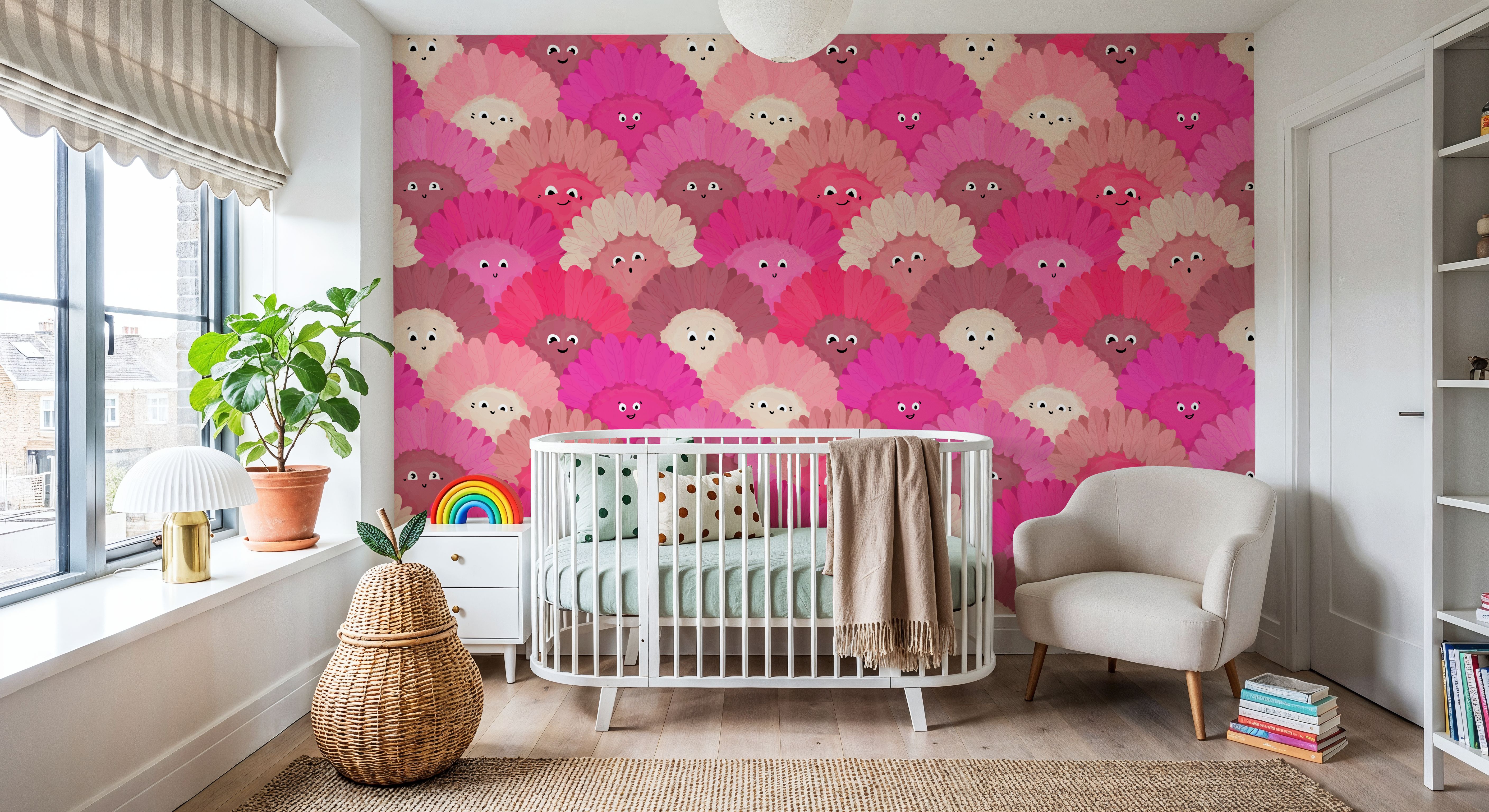 Cute Pink Flower Faces