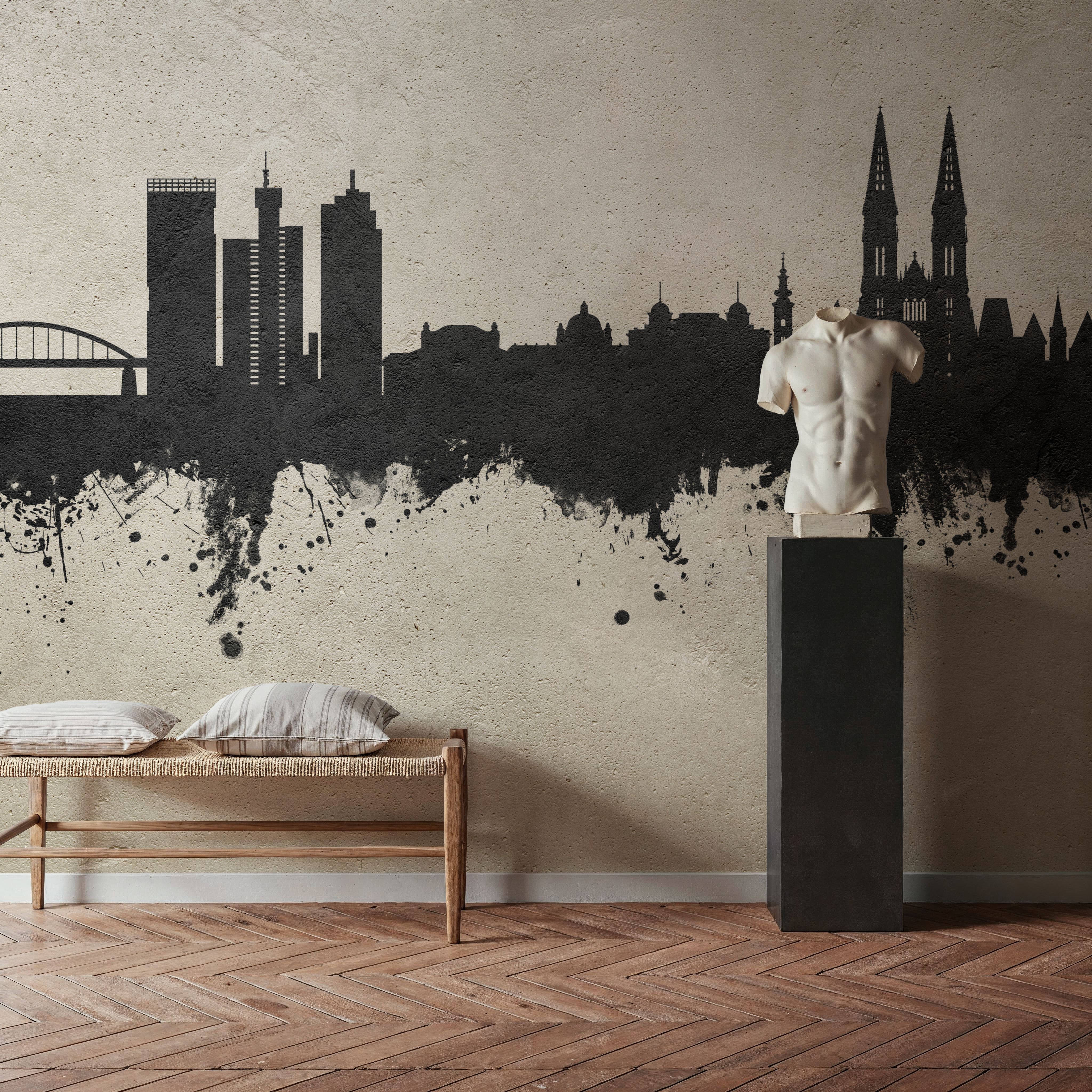 Zagreb Croatia Skyline Concrete