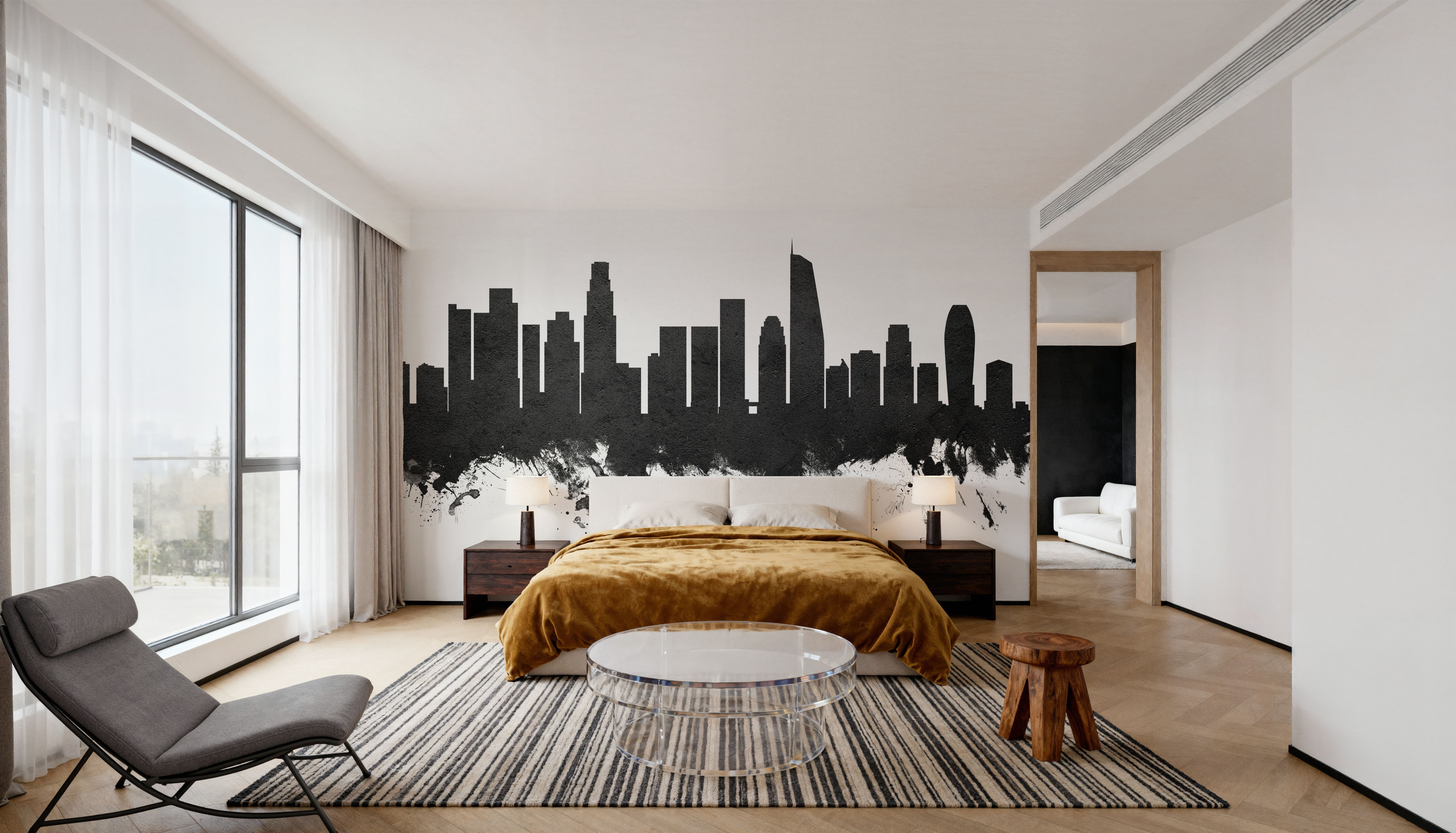 Los Angeles Skyline Black & White