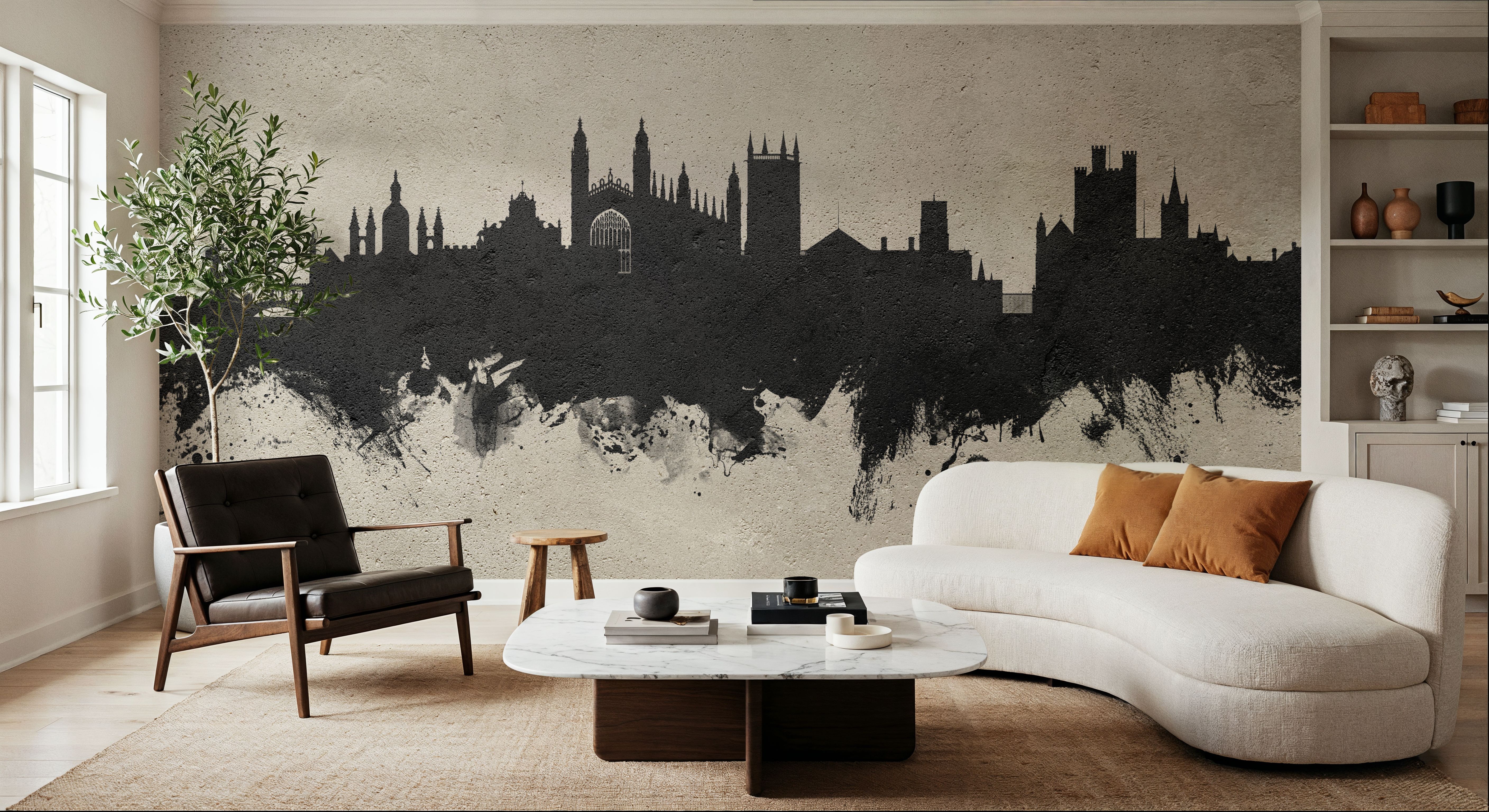 Cambridge England Skyline Concrete, Wallpaper
