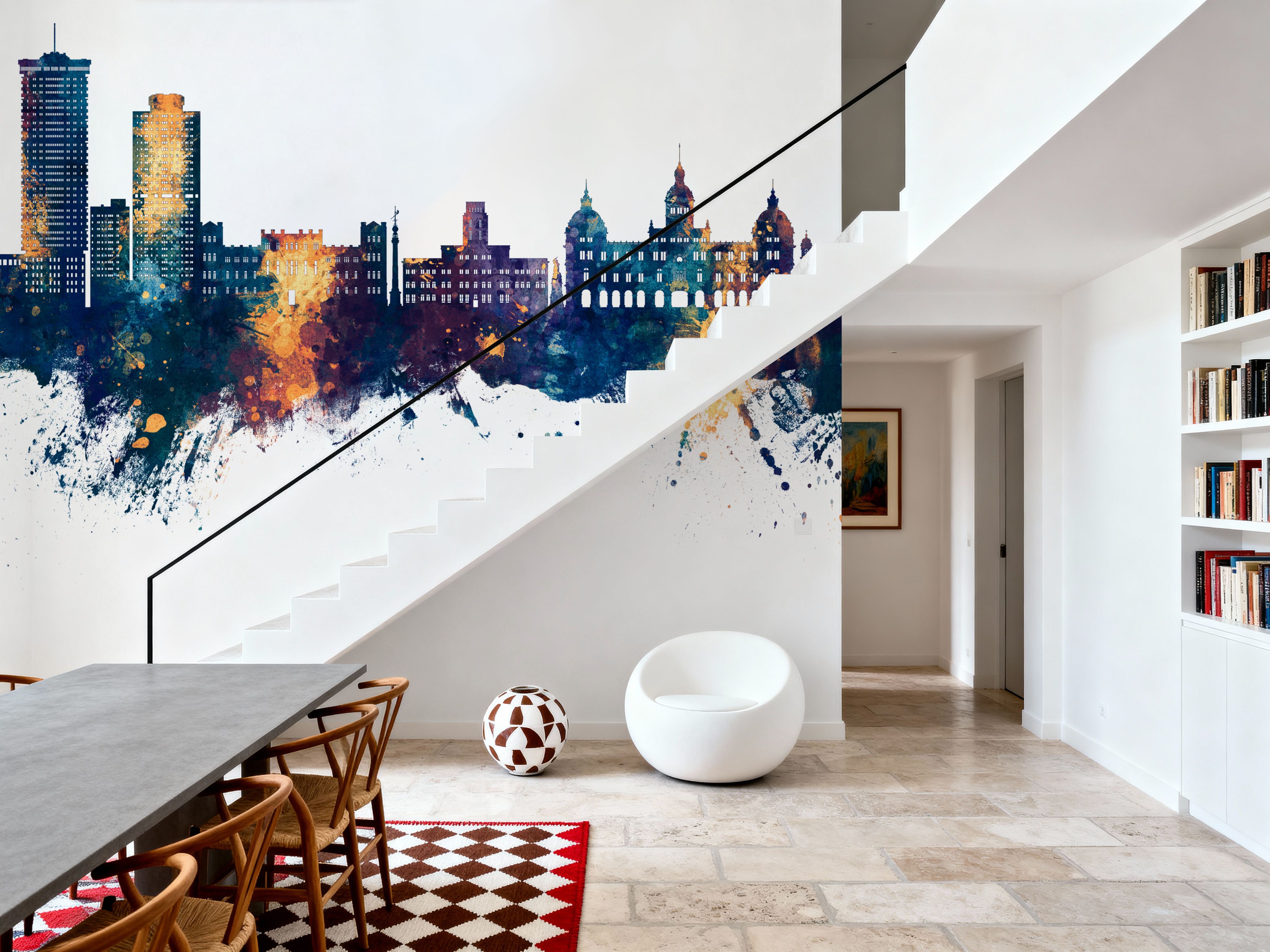 A Coruña Spain Skyline Blue & Bronze