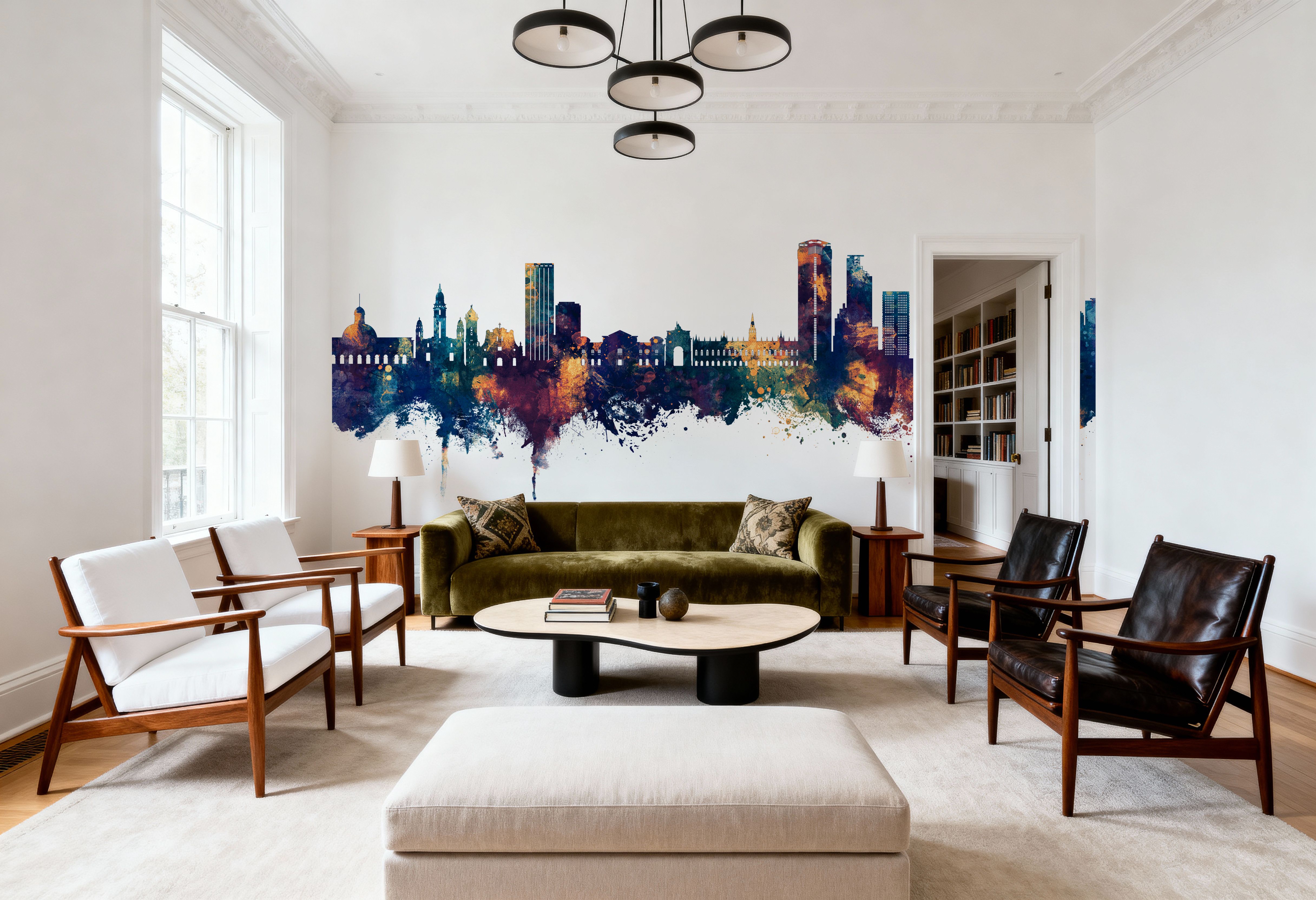 Caracas Skyline Blue & Bronze