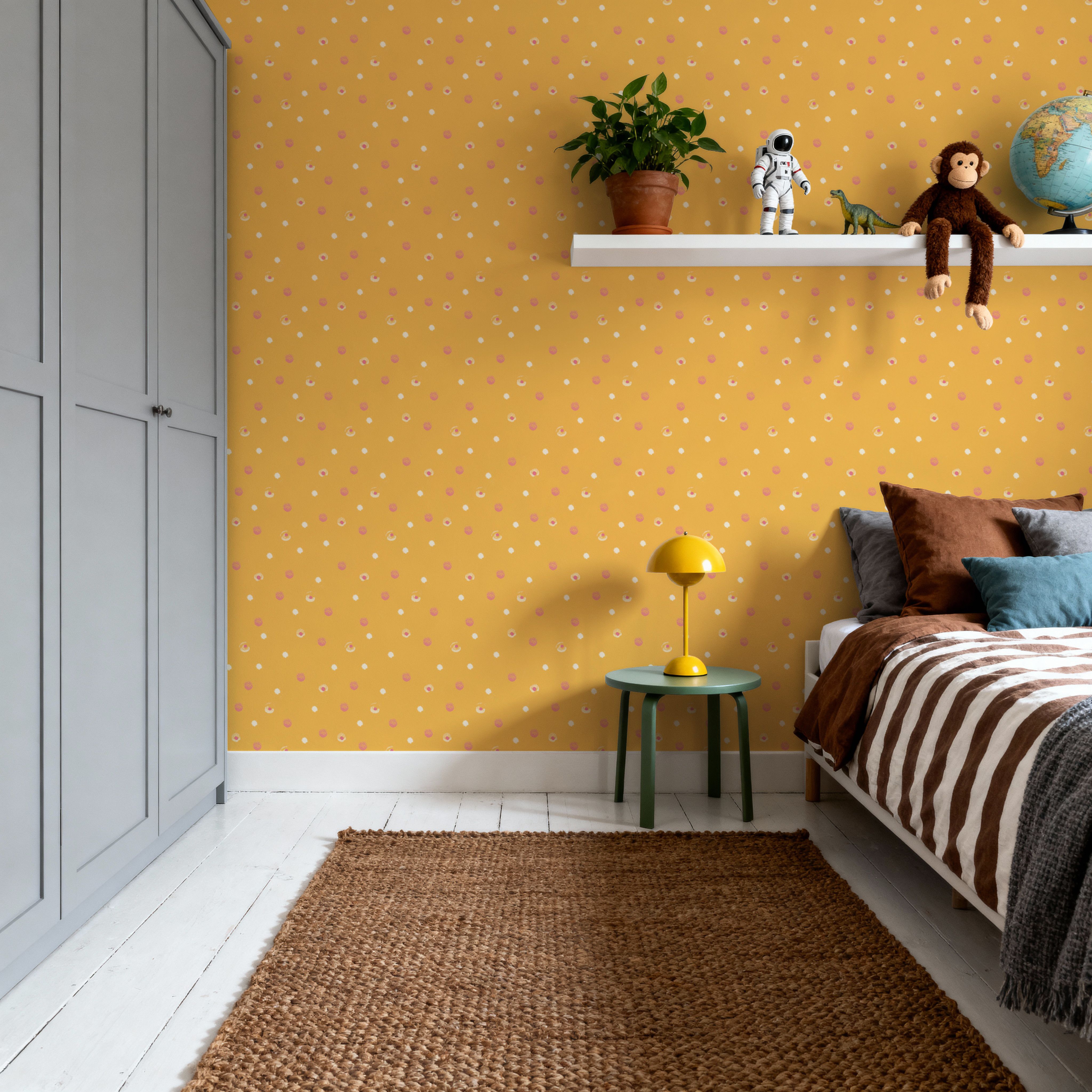 Kala Dots Yellow, Tapet