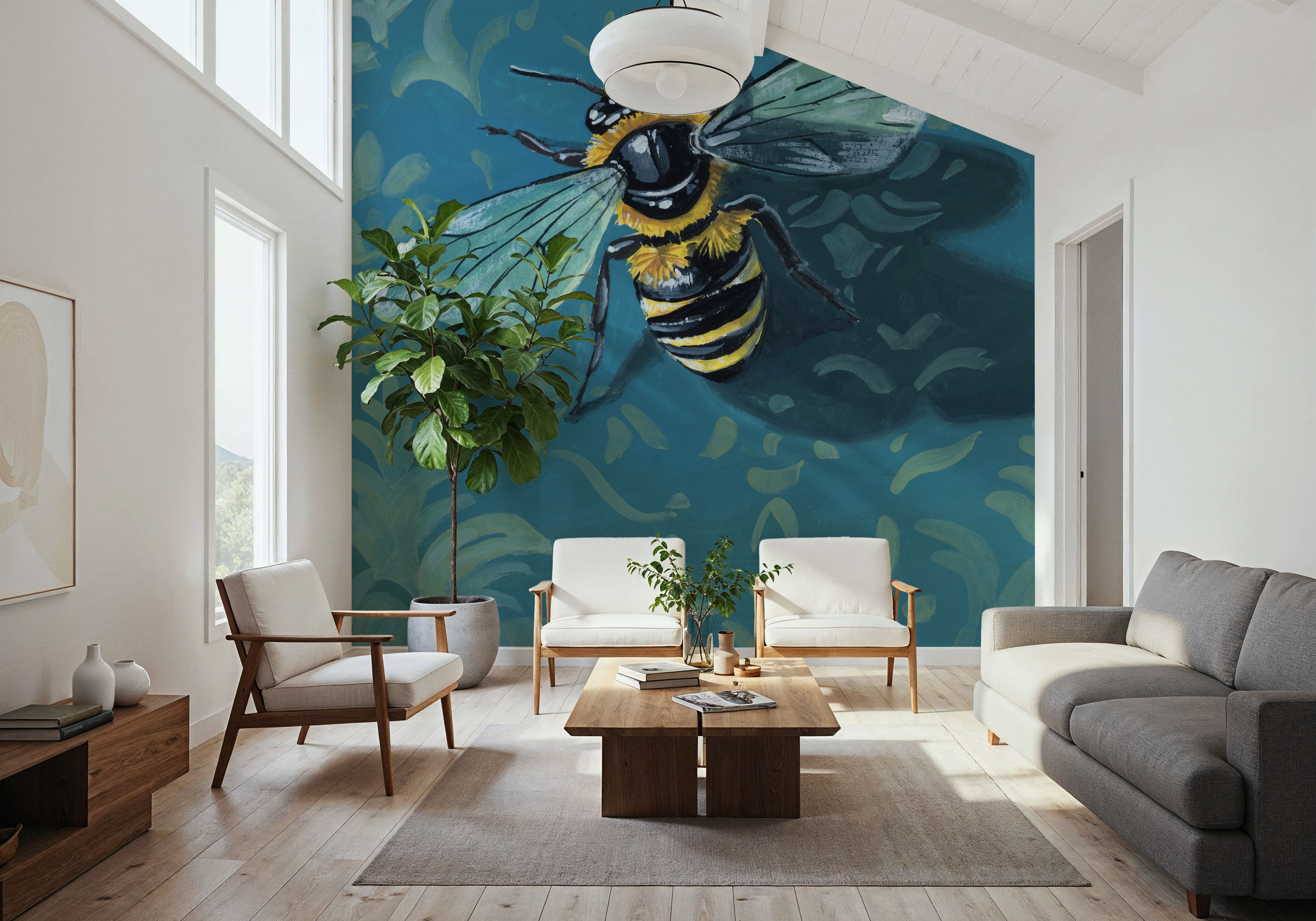 Bee on The Library Wall