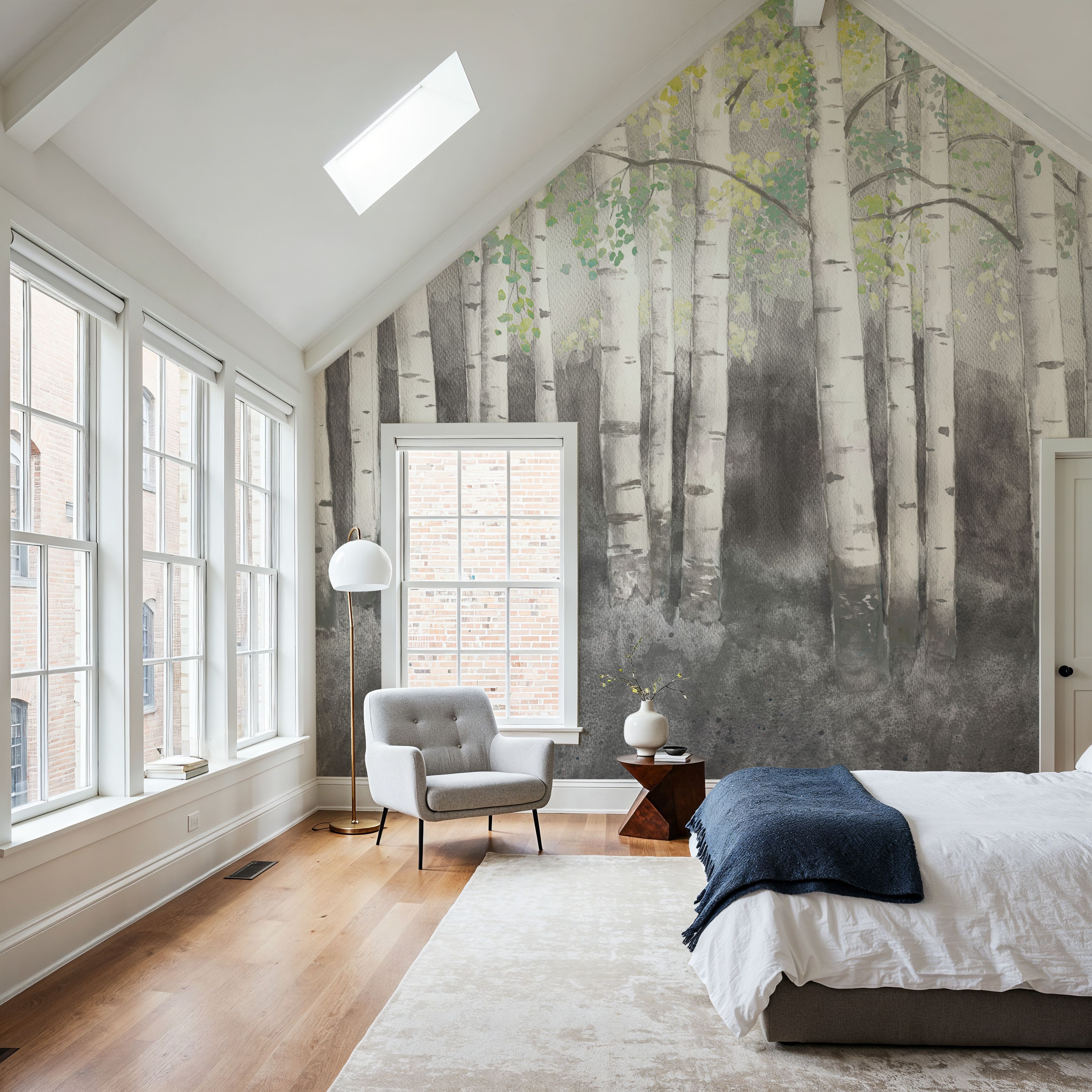 Soft Birches Charcoal