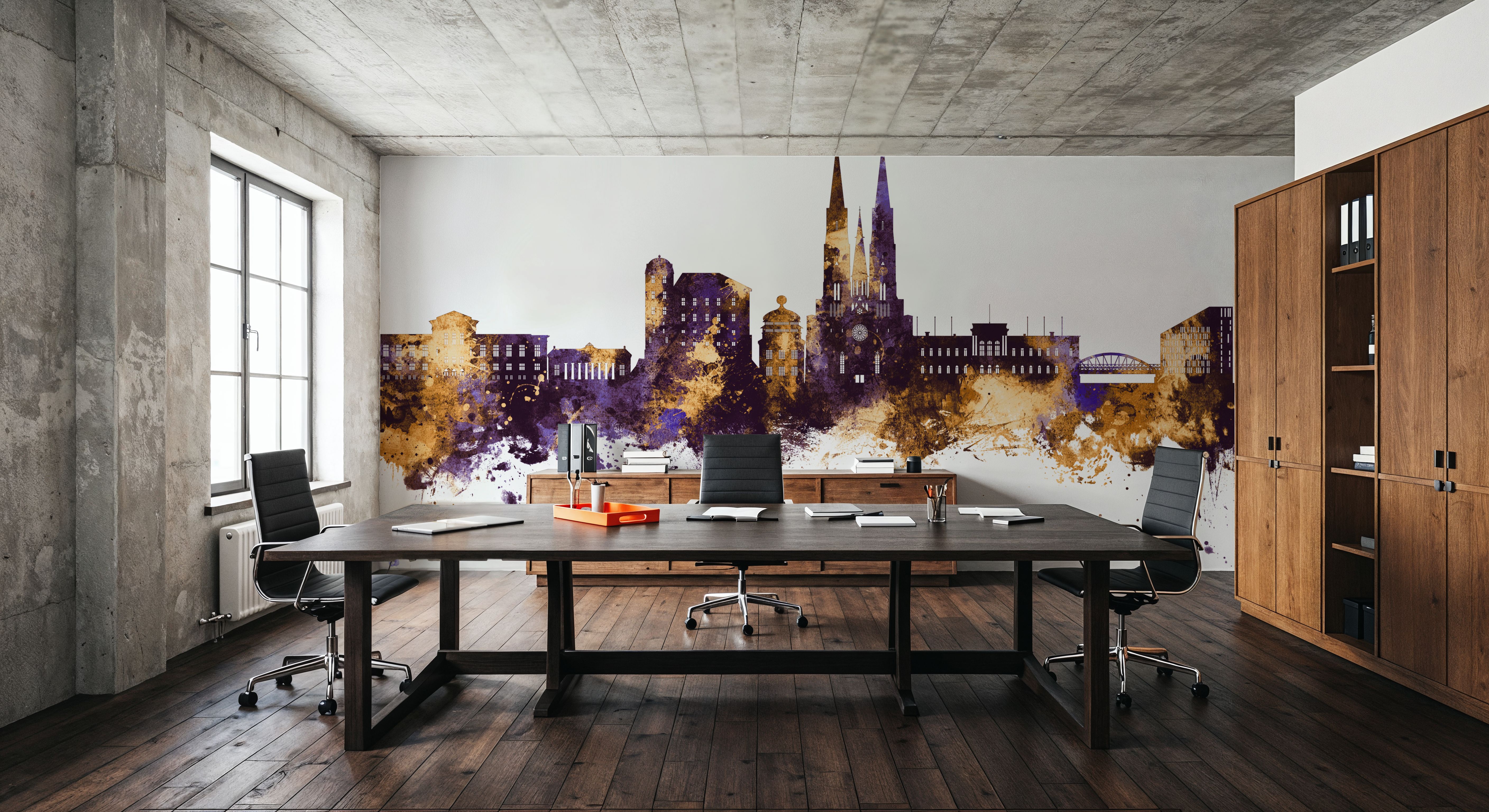 Uppsala Skyline Purple & Gold