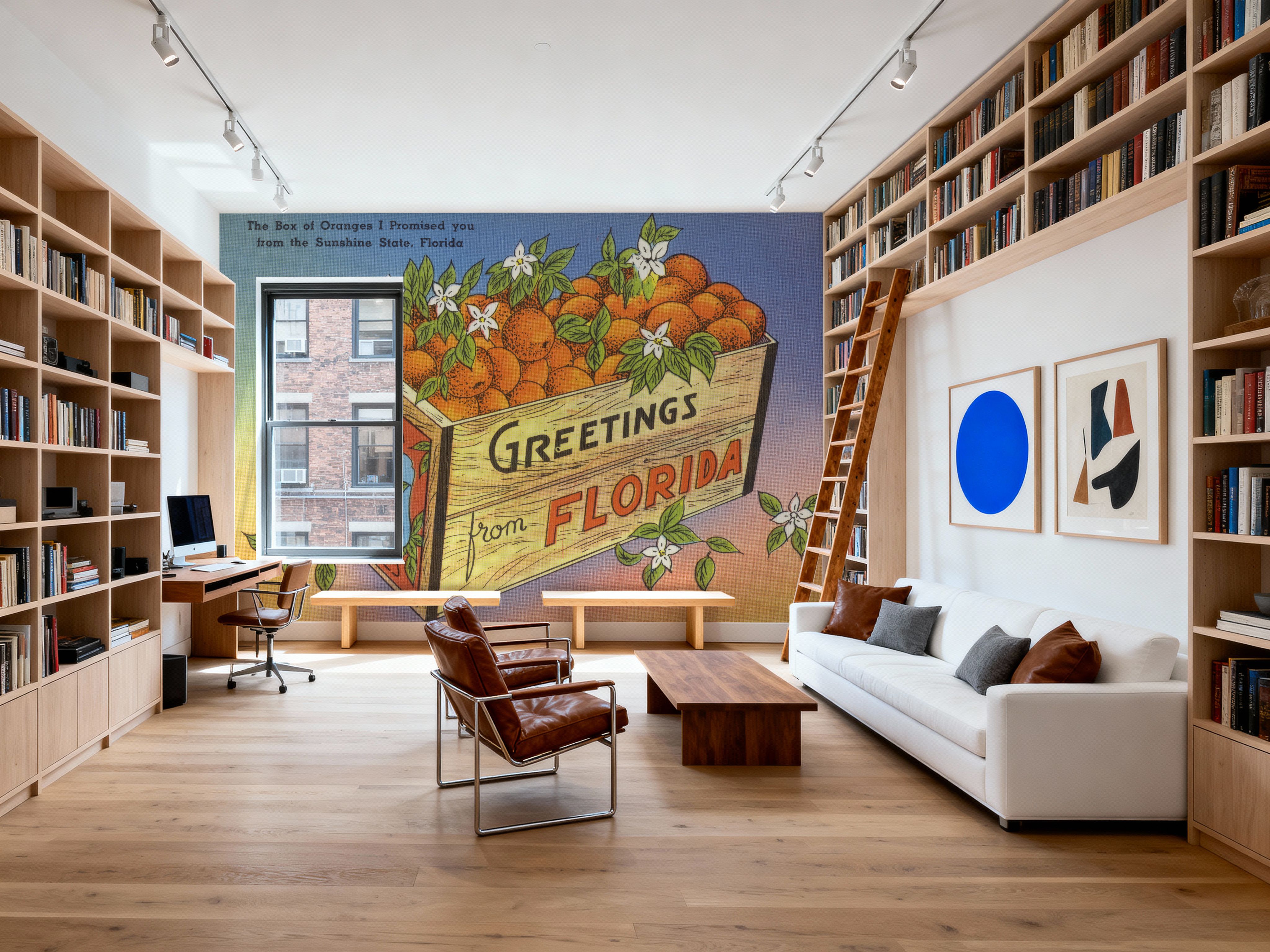 Greetings from Florida's Finest Oranges - Screenprint Postcard